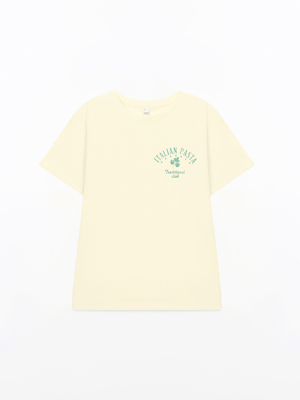 Футболка из хлопка с принтом на спине