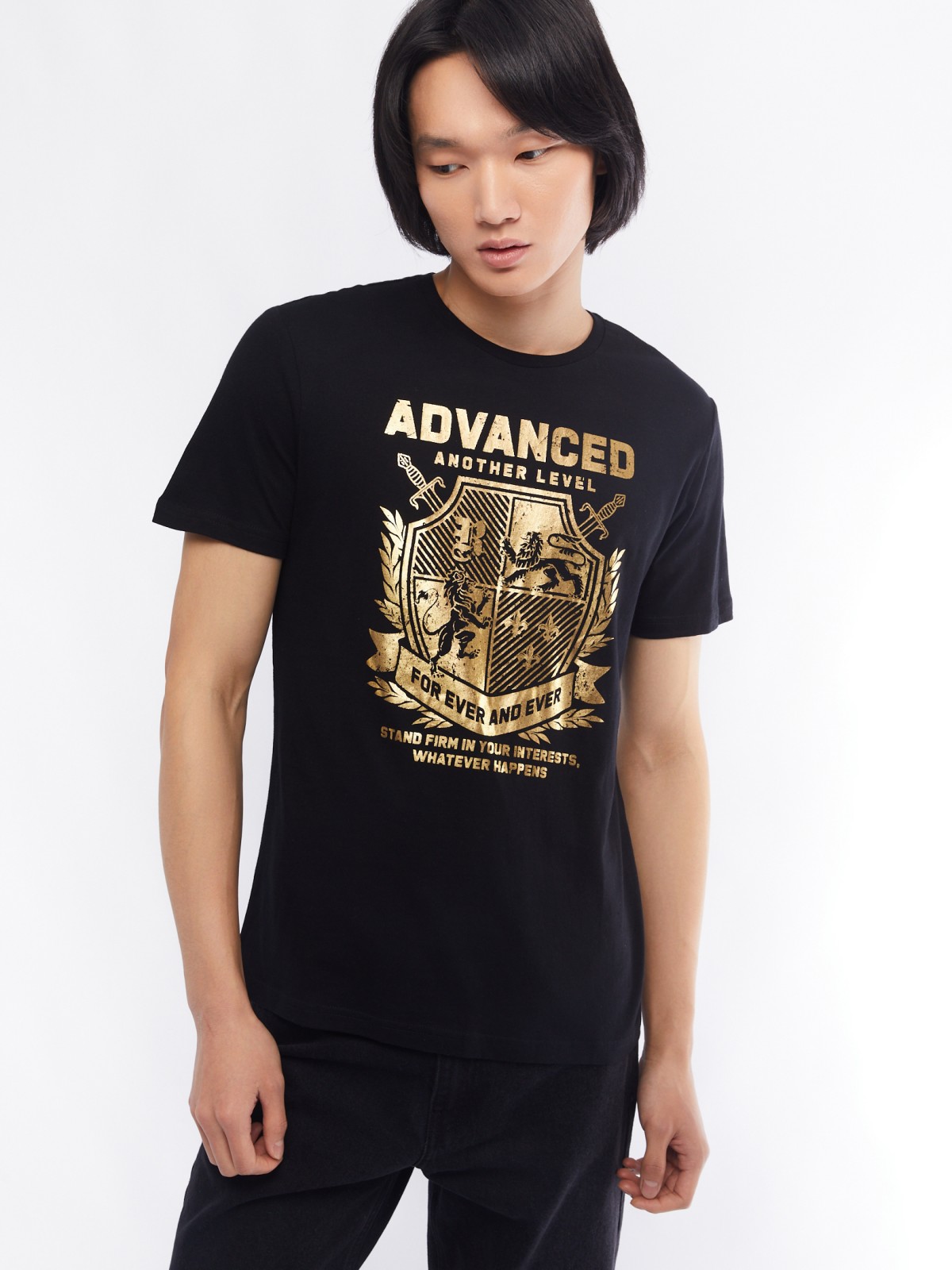 Футболка из хлопка с принтом