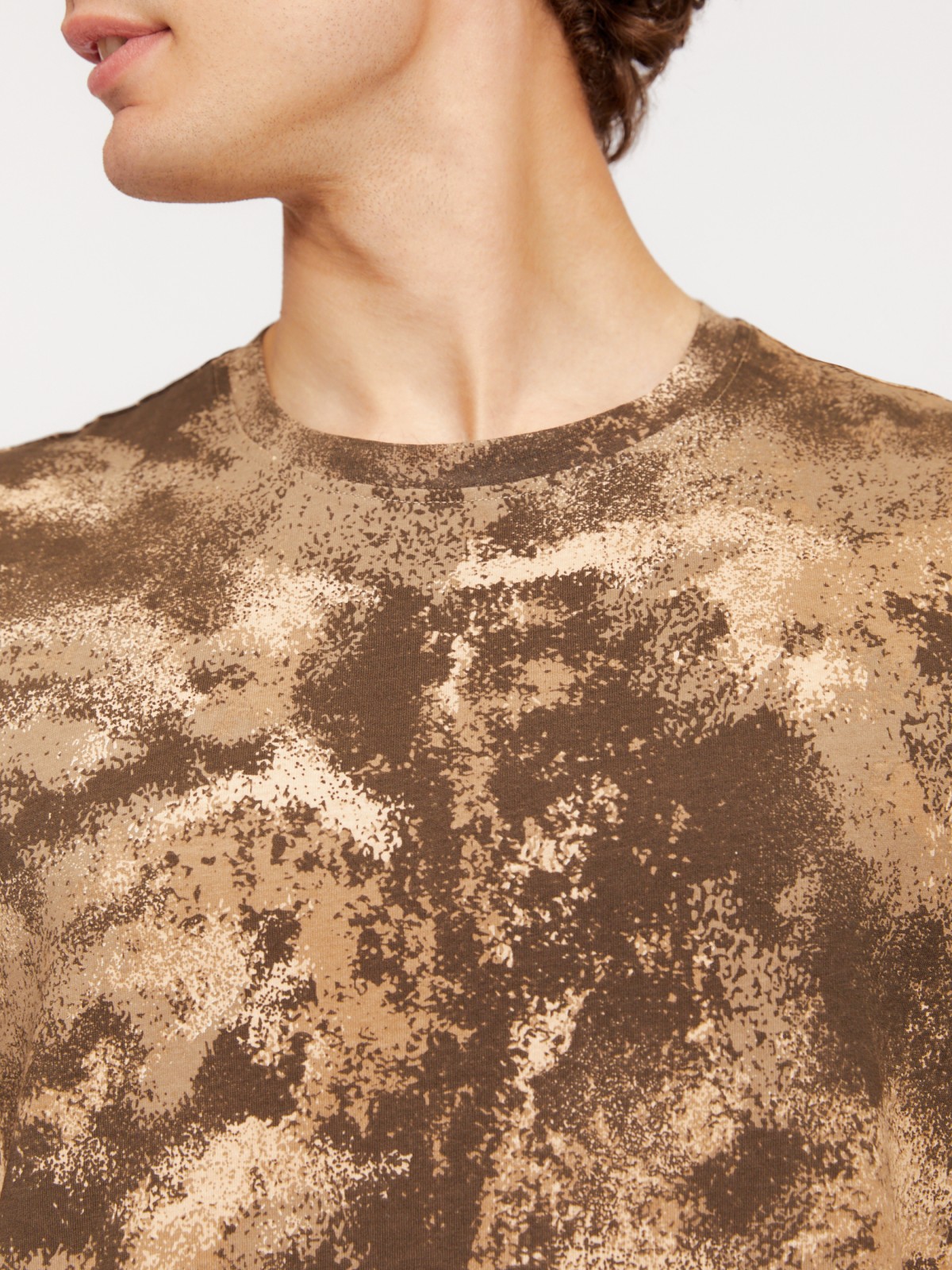 Футболка из хлопка с принтом тай-дай