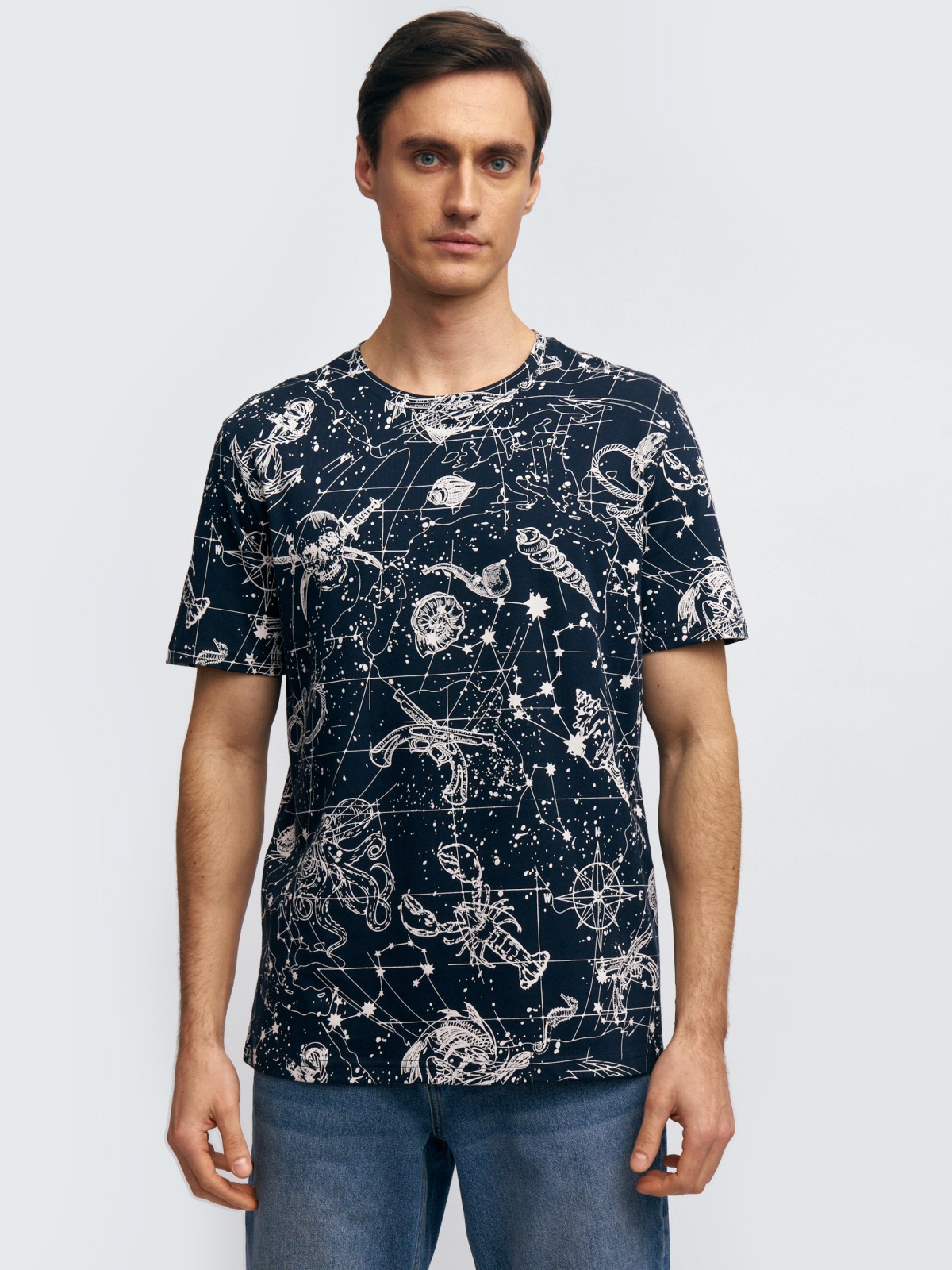 Футболка из хлопка с принтом