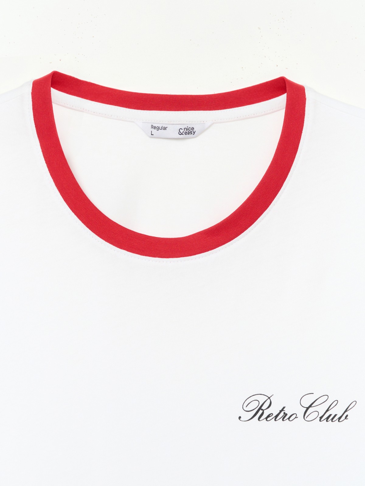 Футболка из хлопка с принтом-надписью