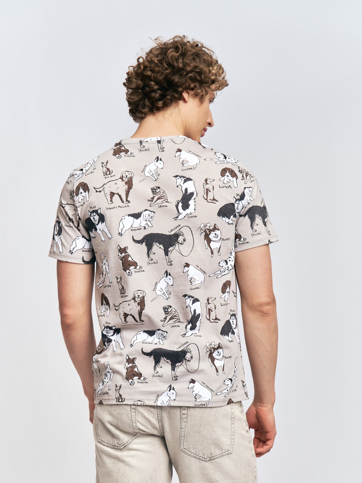 Футболка из хлопка с принтом