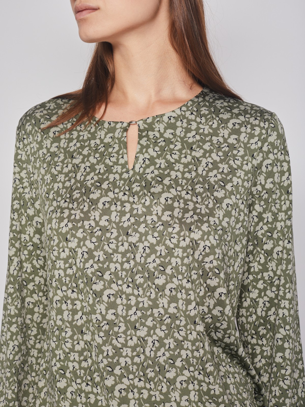 Блузка с цветочным принтом zolla 022321159102, размер S - фото 3