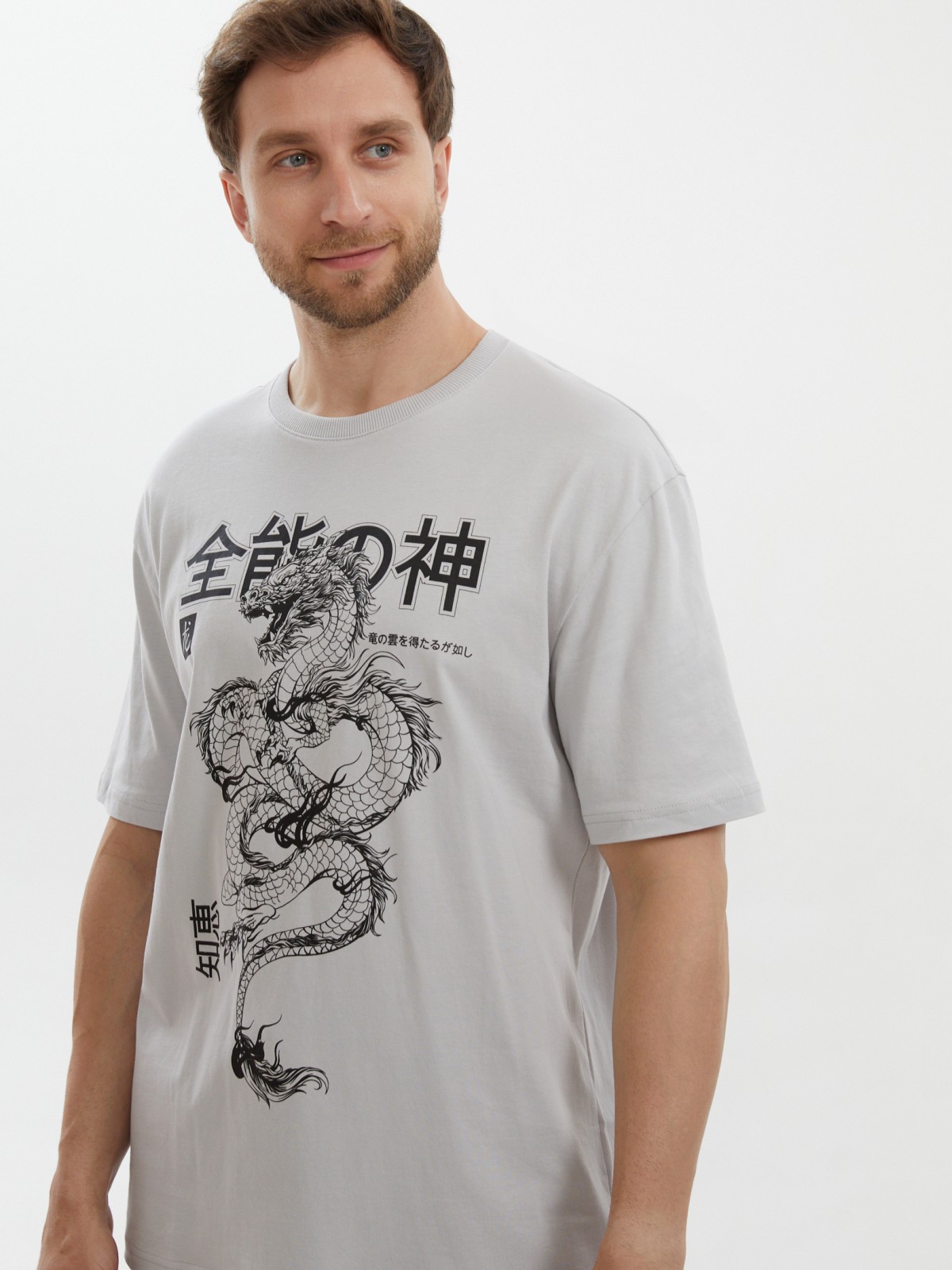 Футболка из хлопка с принтом