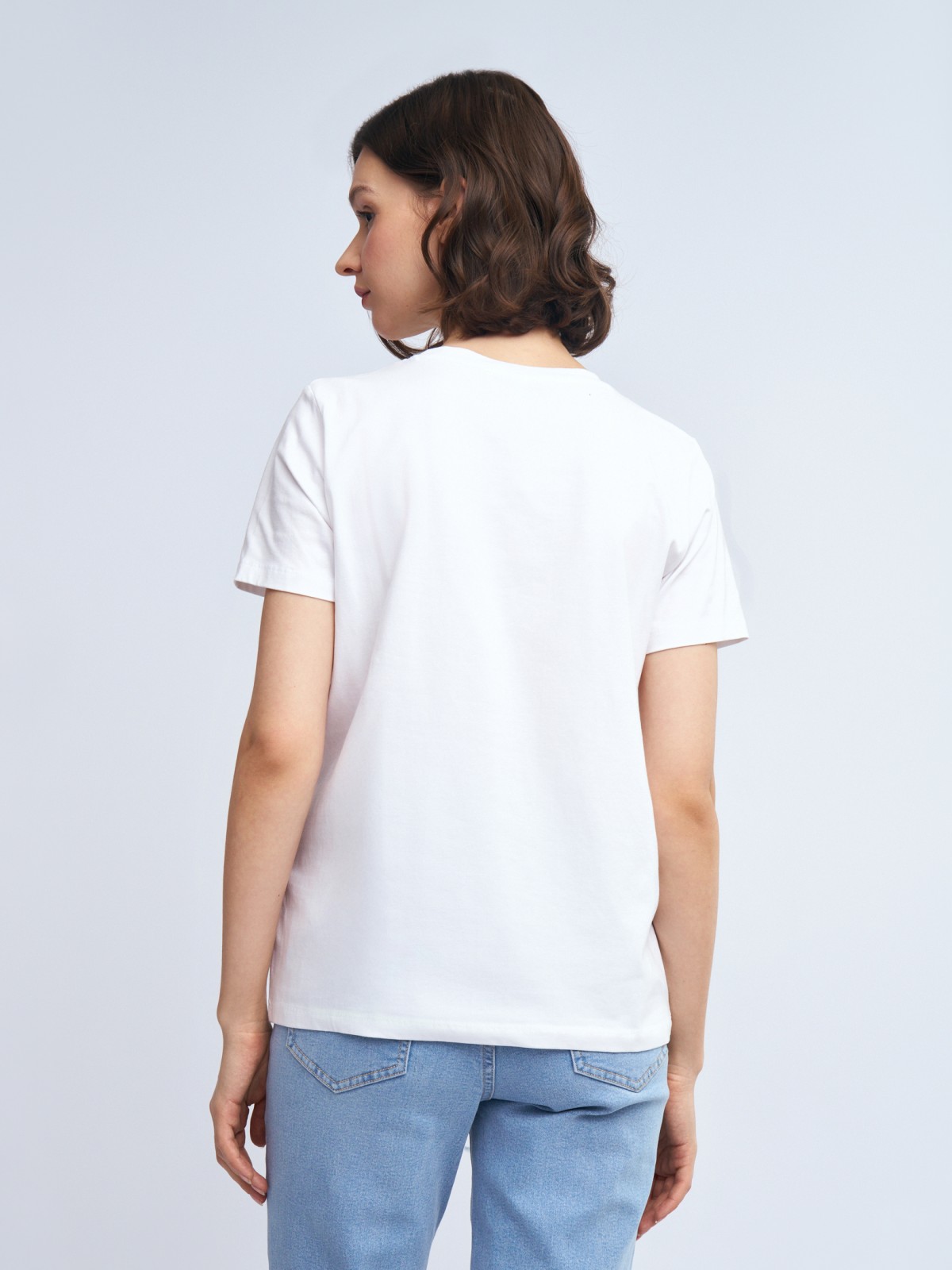 Футболка из хлопка с принтом