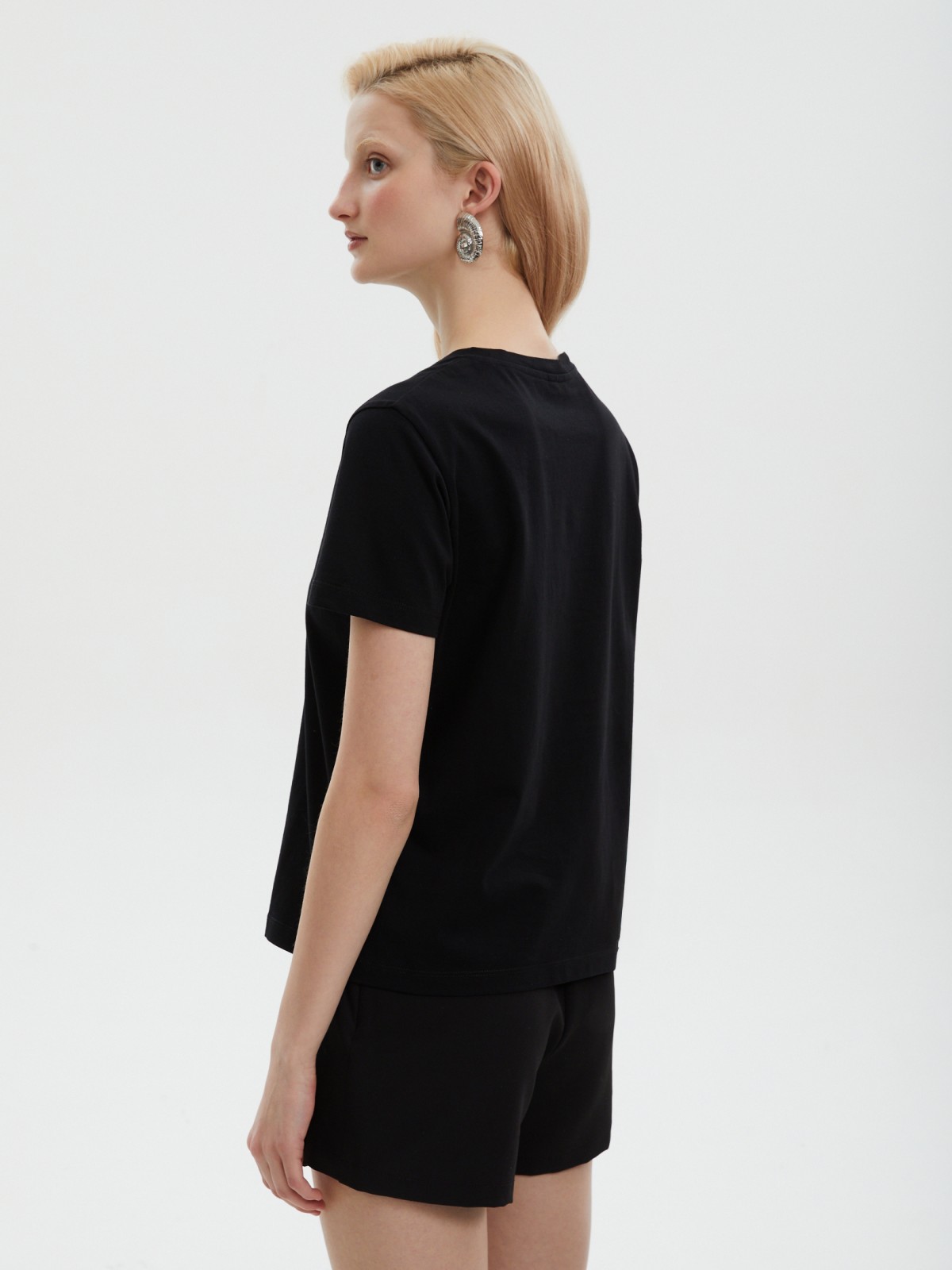 Футболка из хлопка с принтом-надписью