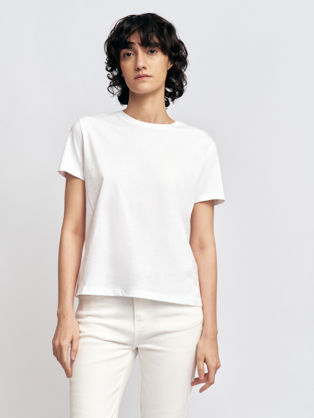 Футболка из хлопка однотонная