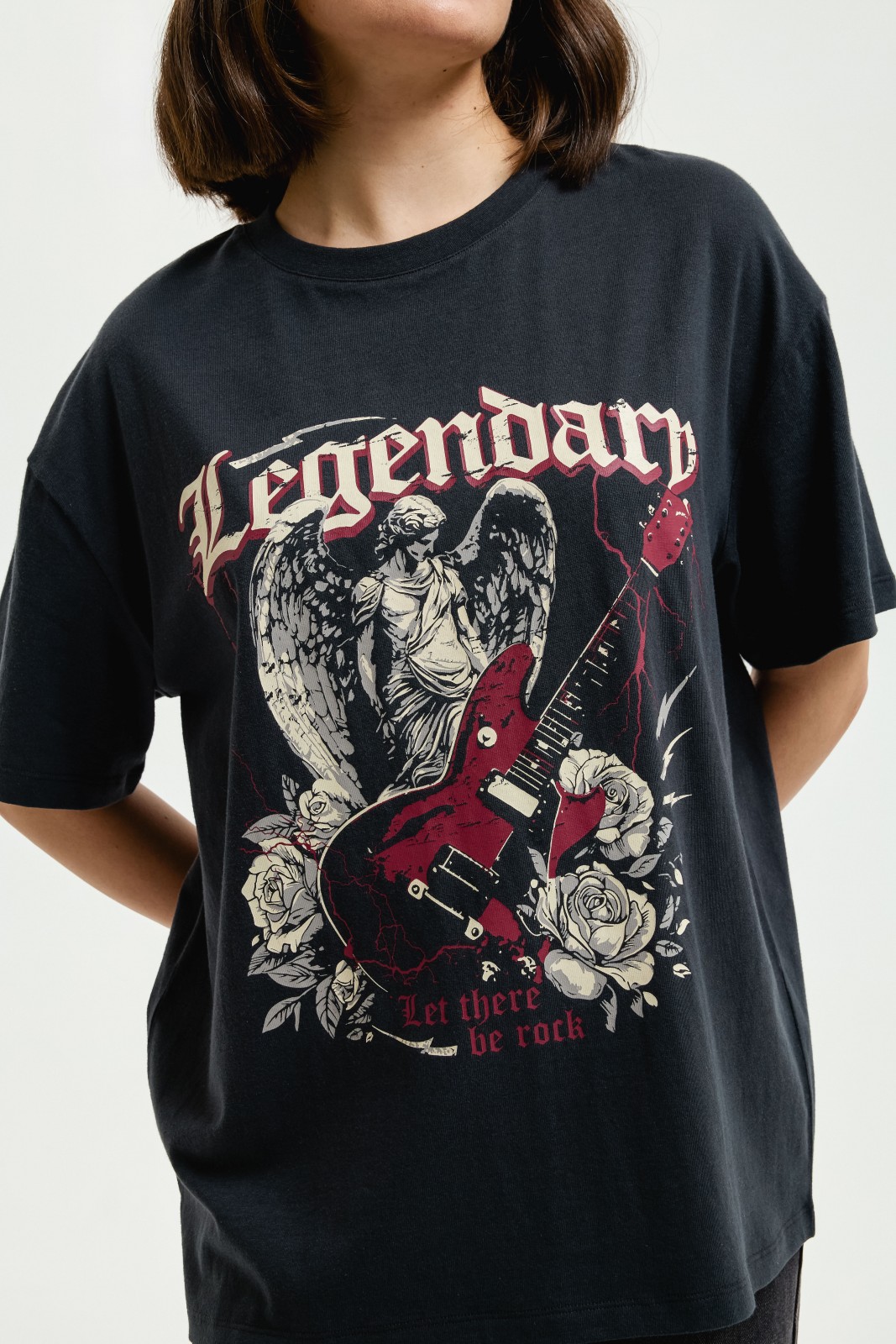 Футболка оверсайз из хлопка с принтом