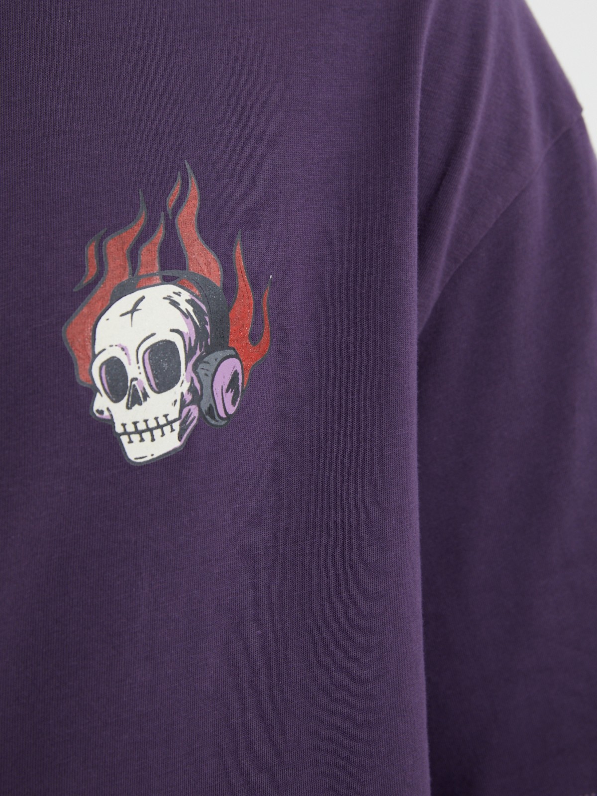 Футболка оверсайз из хлопка с принтом