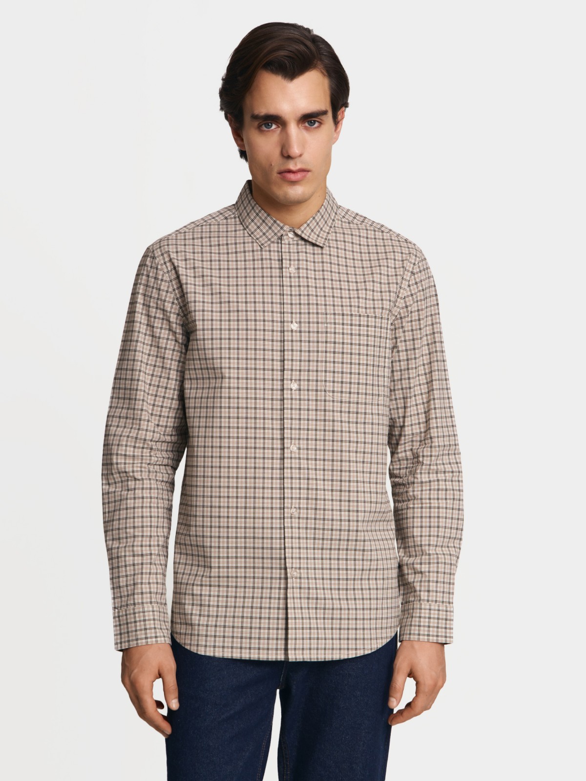 Рубашка из хлопка в клетку 