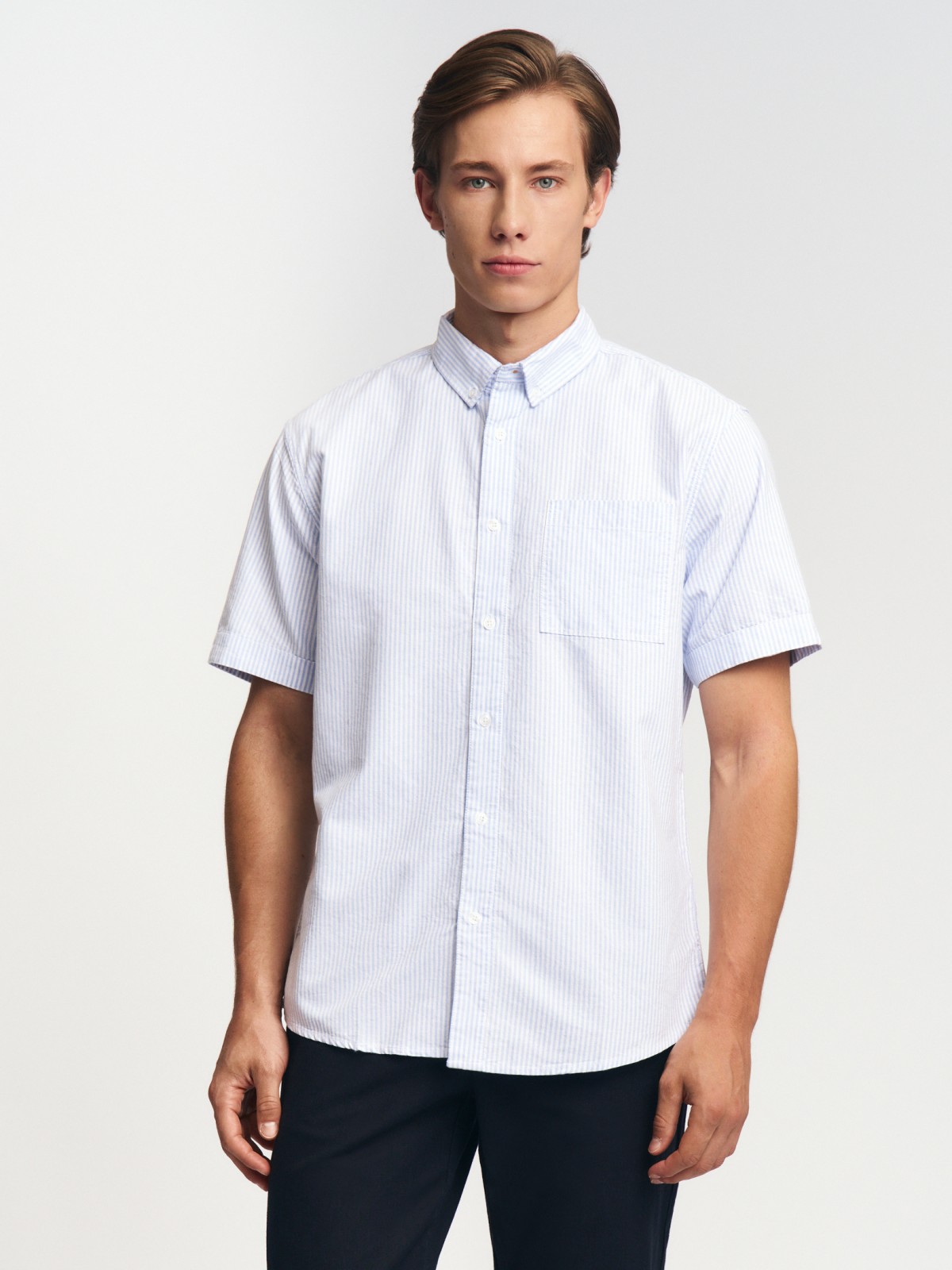 Рубашка из хлопка с коротким рукавом