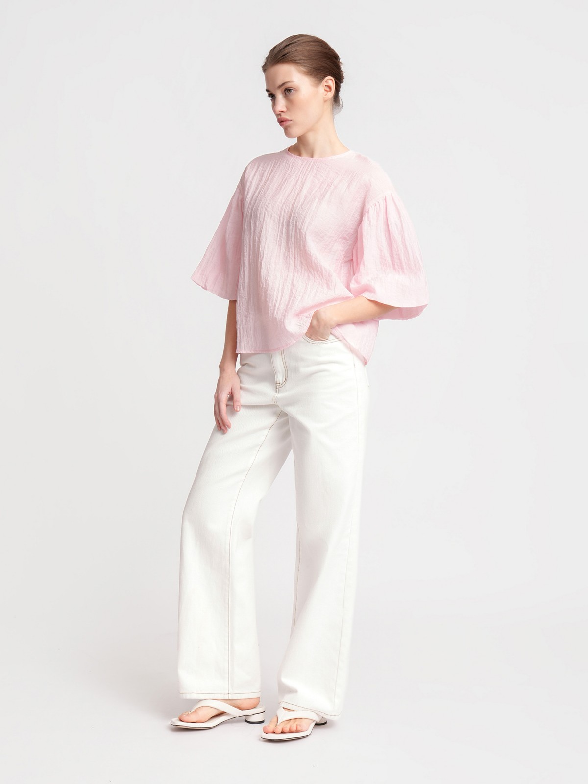 Блузка с короткими рукавами