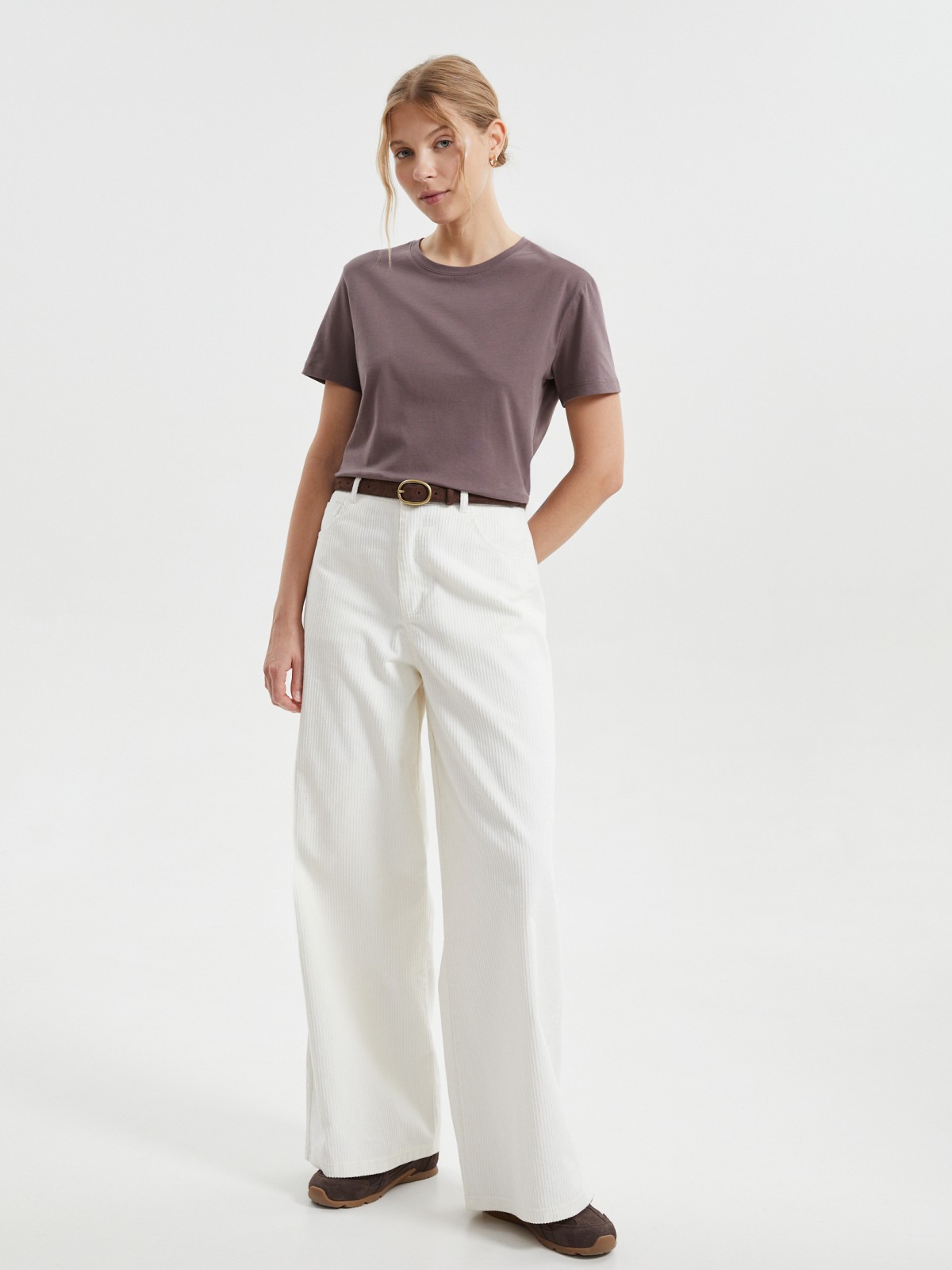 Прямые вельветовые брюки из хлопка