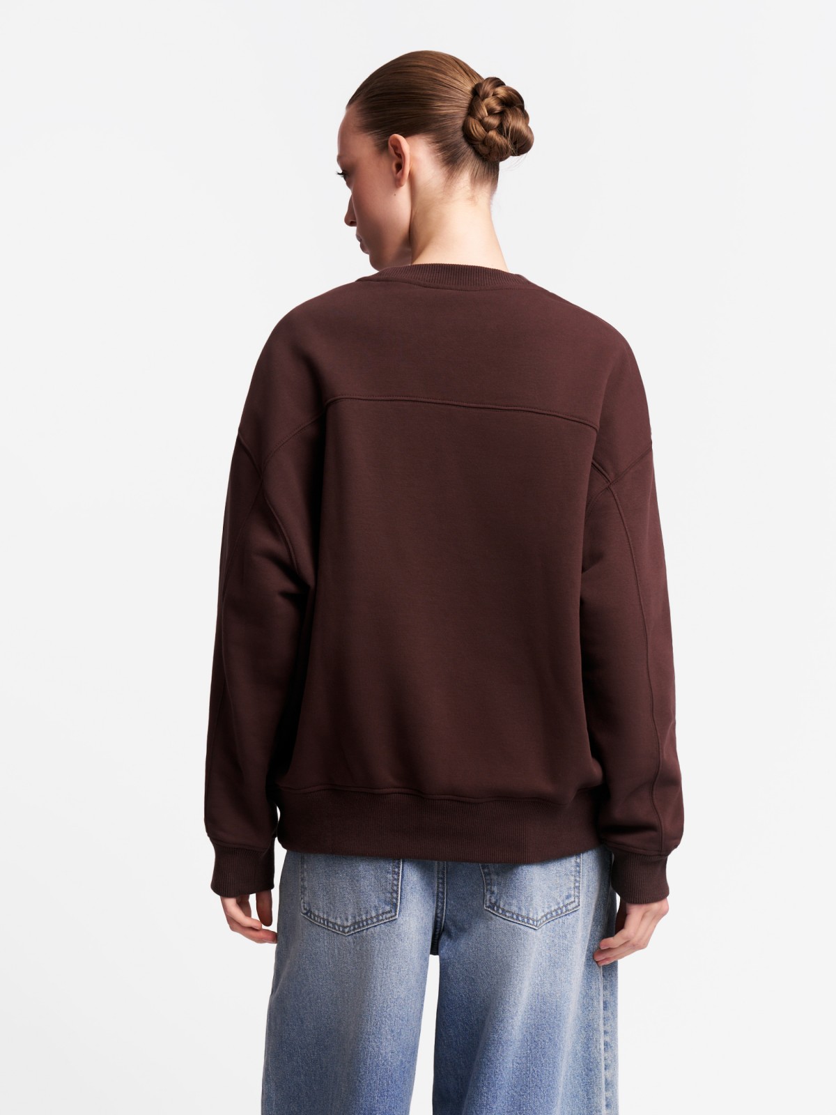 Однотонный трикотажный свитшот