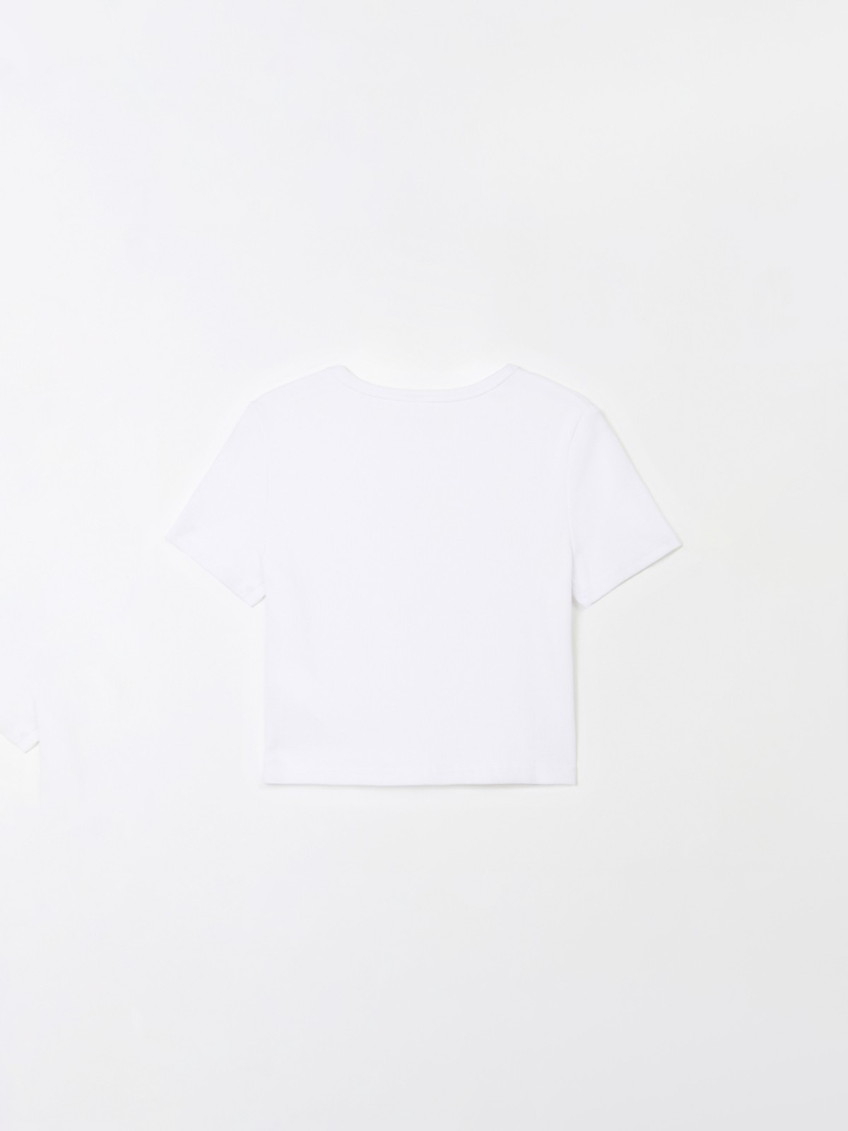 Кроп-топ из хлопка однотонный