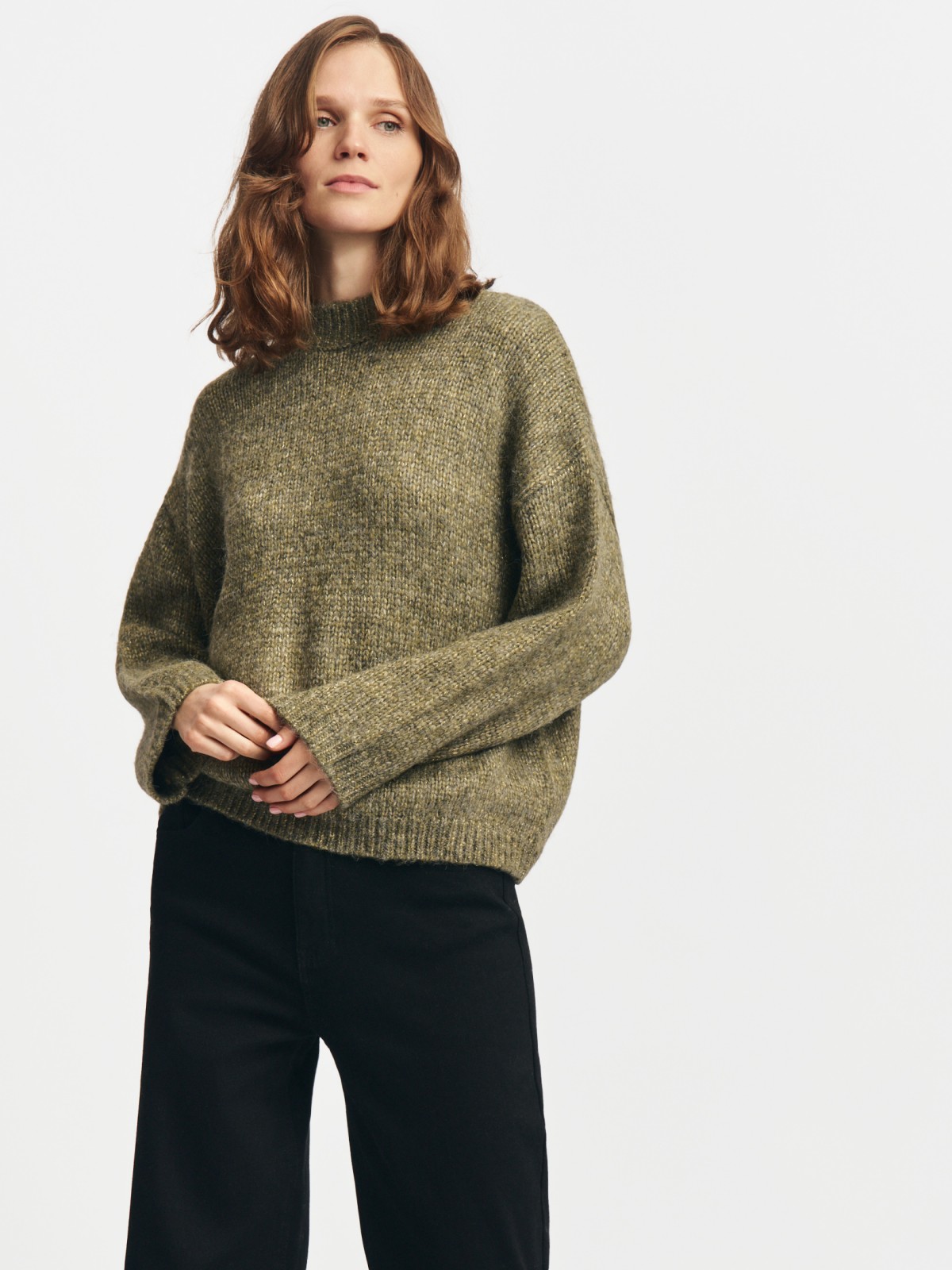 Вязаный свитер с люрексом