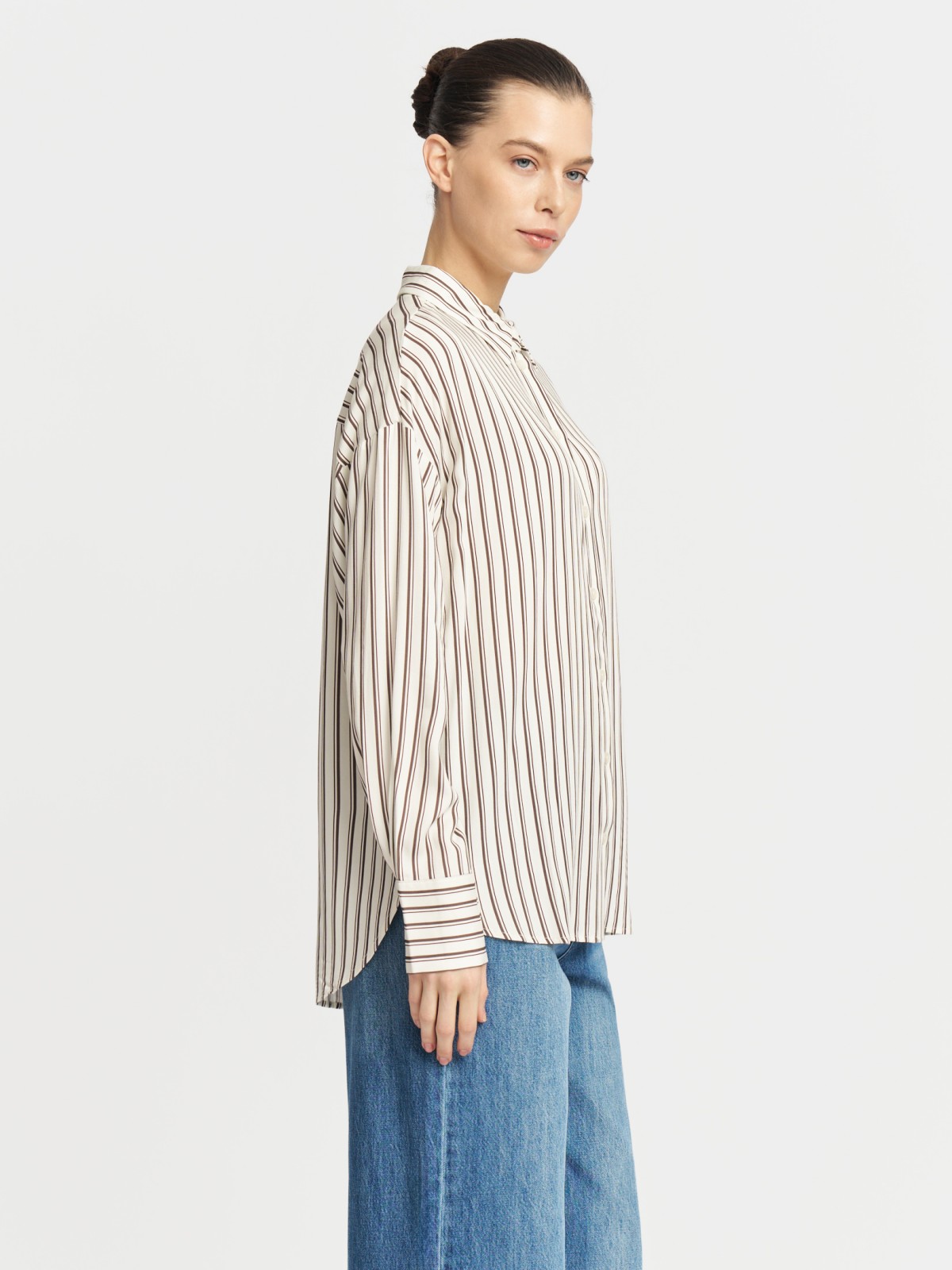 Рубашка из вискозы в полоску