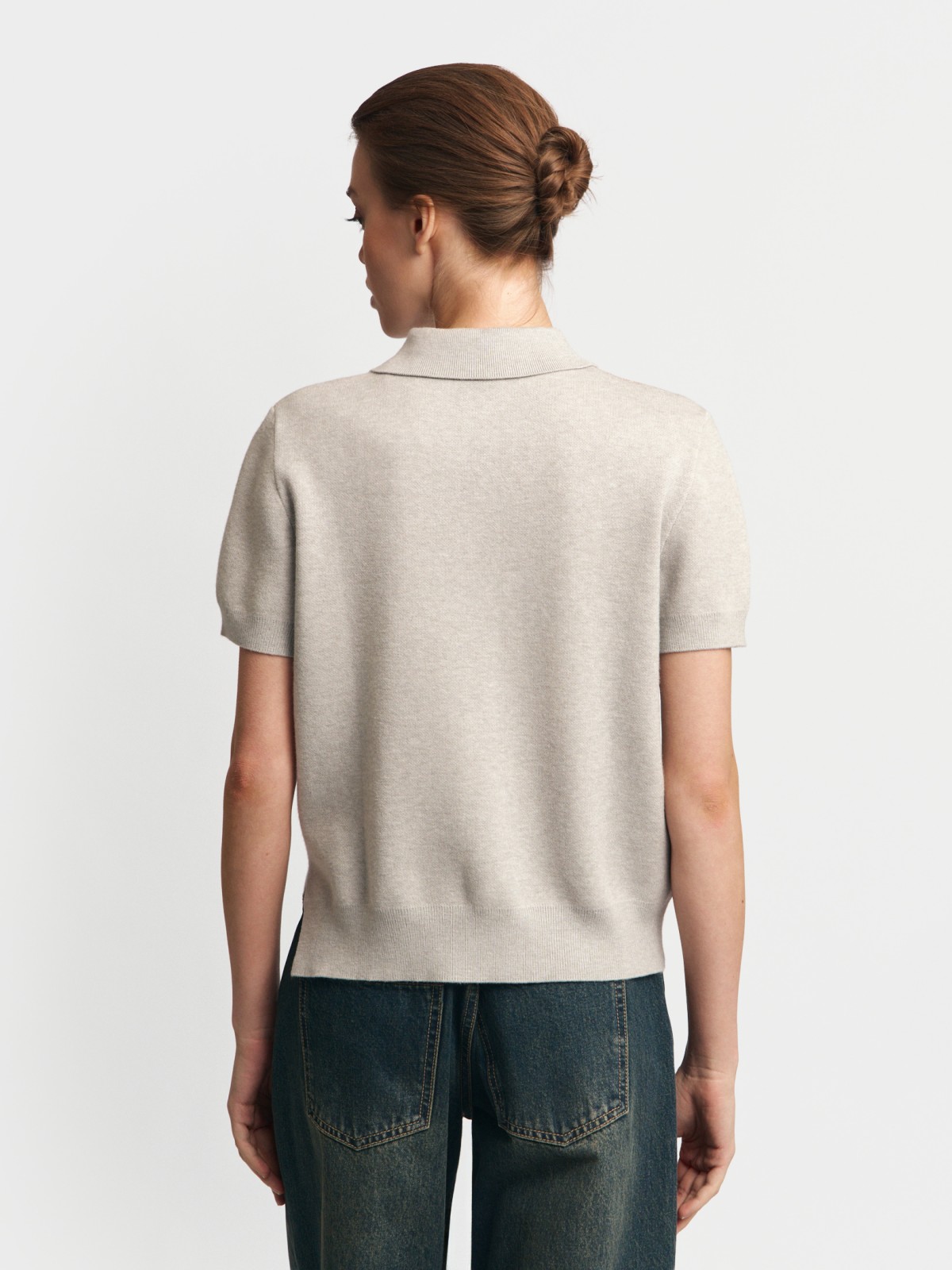 Джемпер поло с коротким рукавом