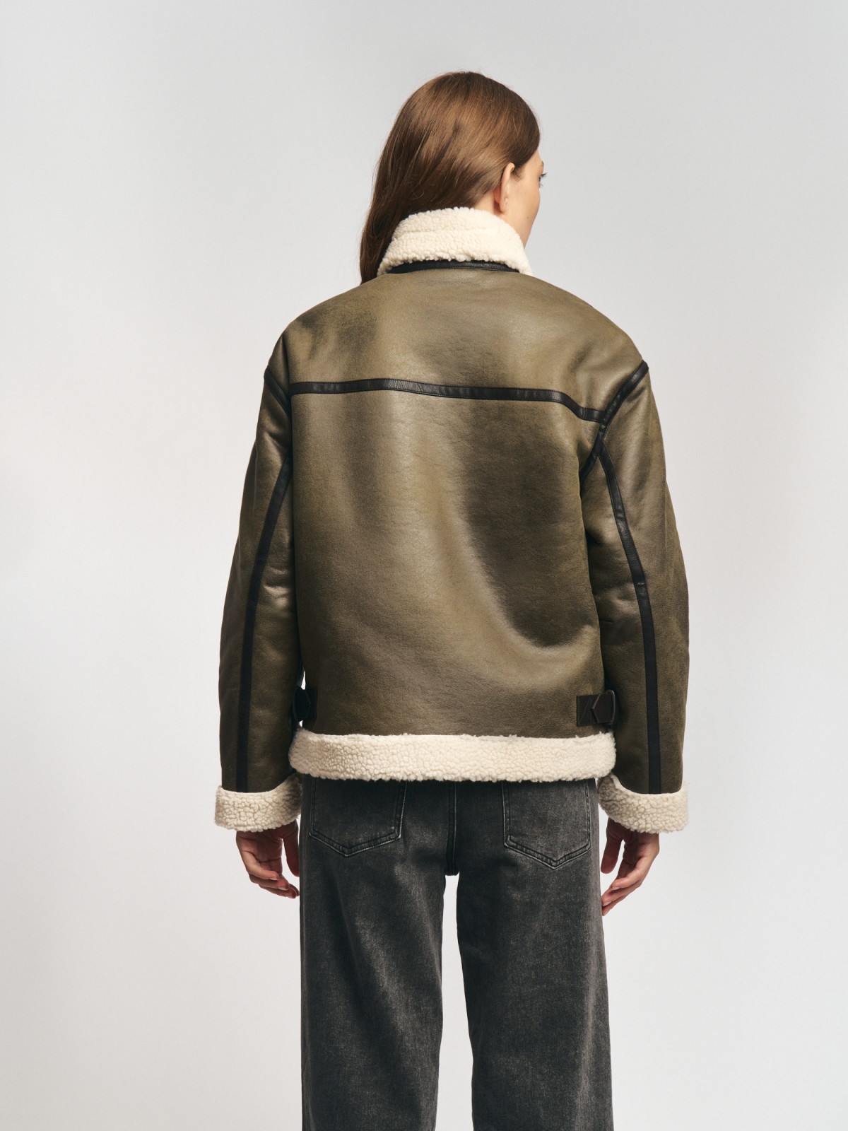 Тёплая косуха-дублёнка из экозамши с экомехом