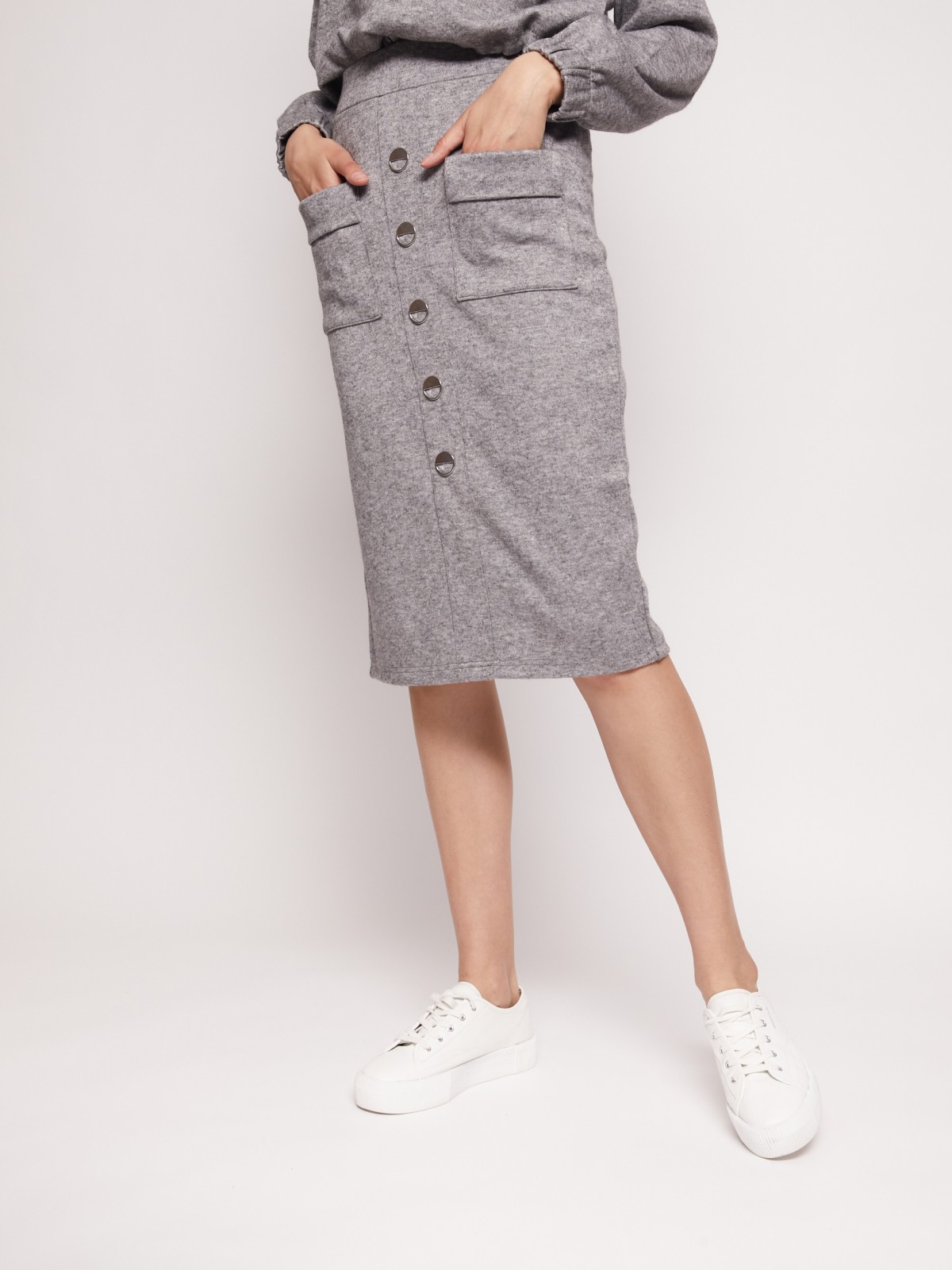 Трикотажная юбка-карандаш