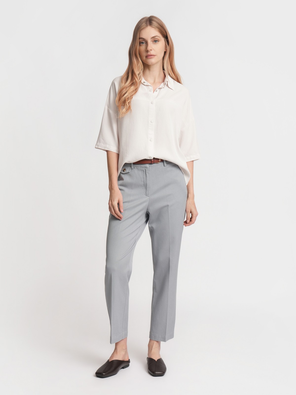 Рубашка оверсайз с коротким рукавом