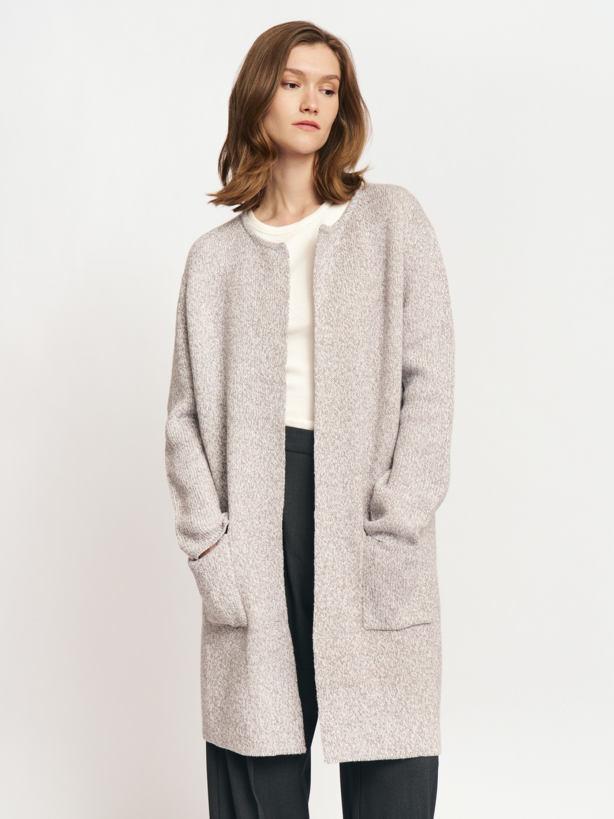 Вязаный кардиган без застёжки