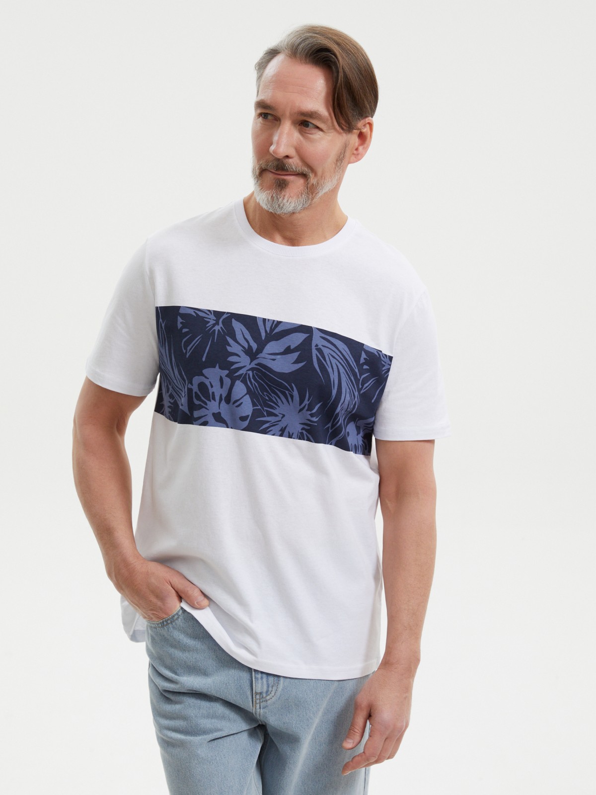 Футболка из хлопка с принтом