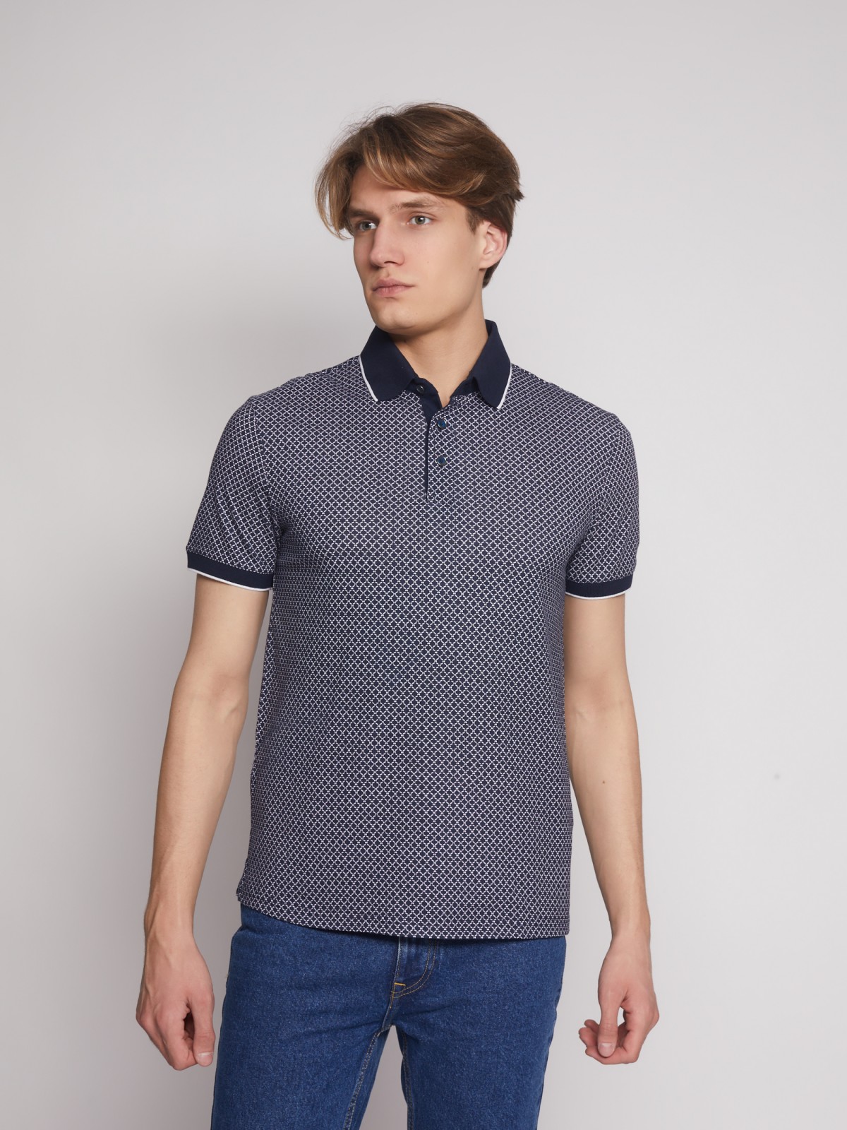 Футболка поло с узором