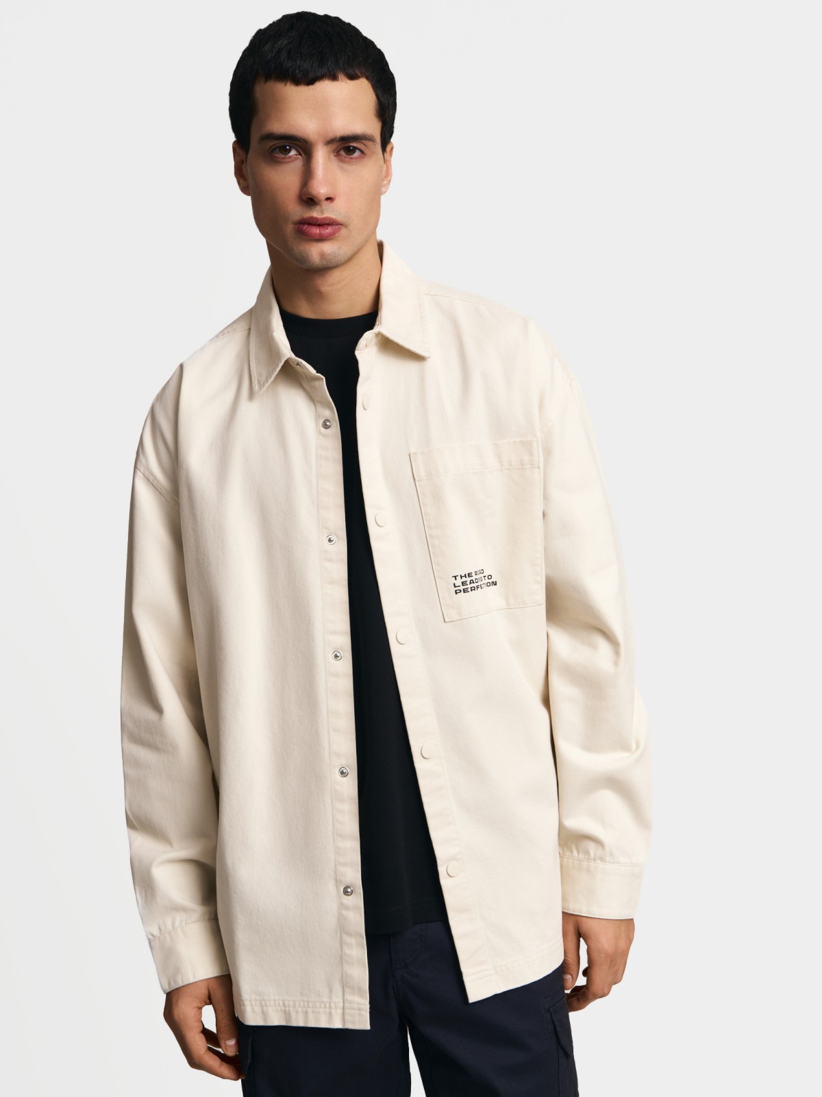 Куртка-рубашка из хлопка с принтом