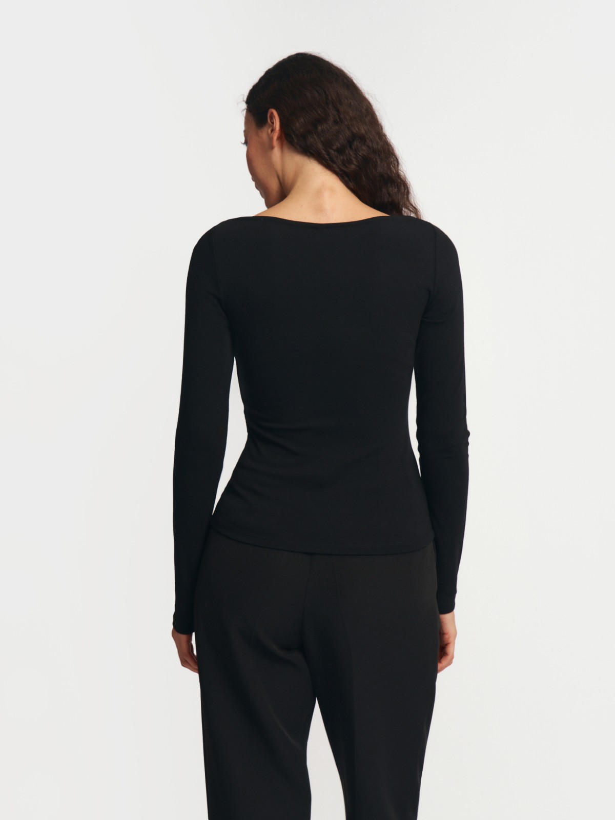 Трикотажный лонгслив из вискозы