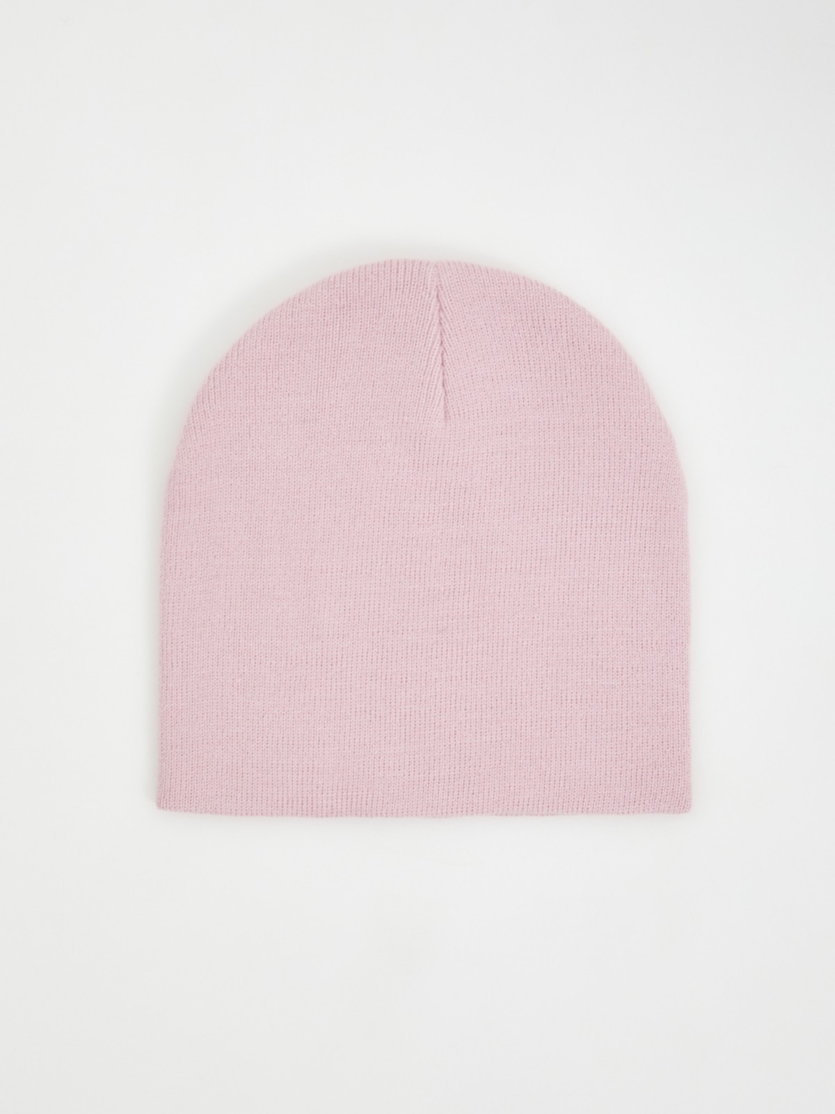 Трикотажная шапка-бини без отворота