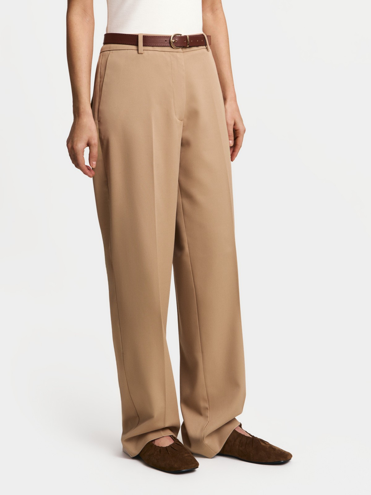 Брюки прямого силуэта со стрелками