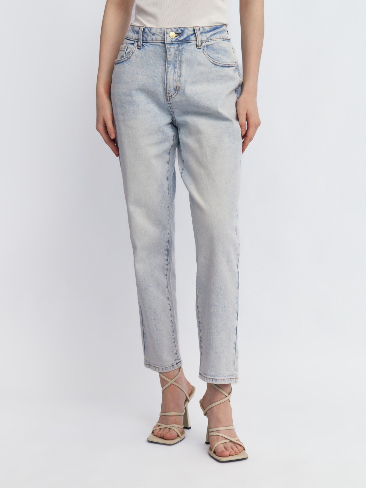 Джинсы силуэта Mom comfort из хлопка