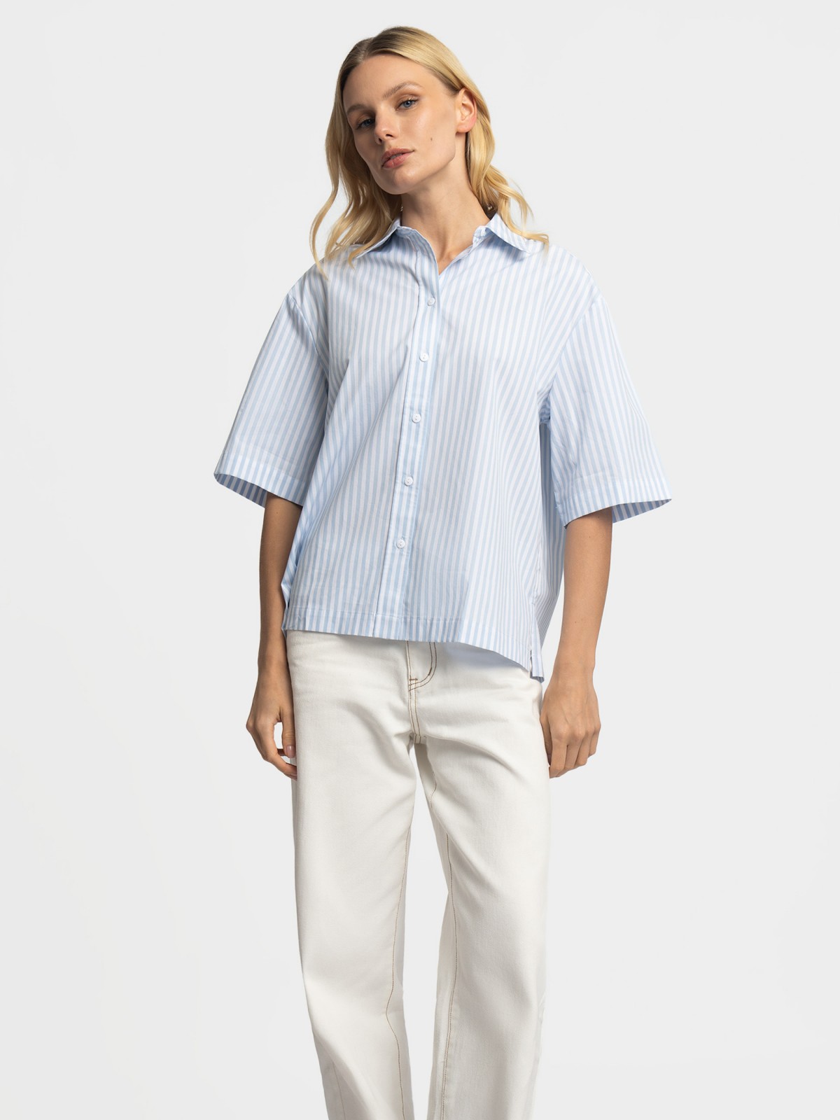 Рубашка из хлопка с коротким рукавом