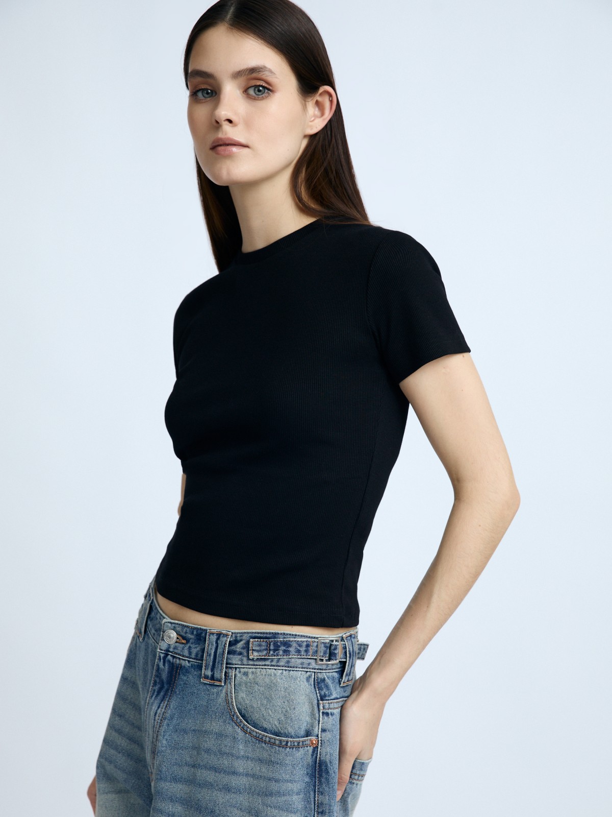 Футболка из хлопка однотонная