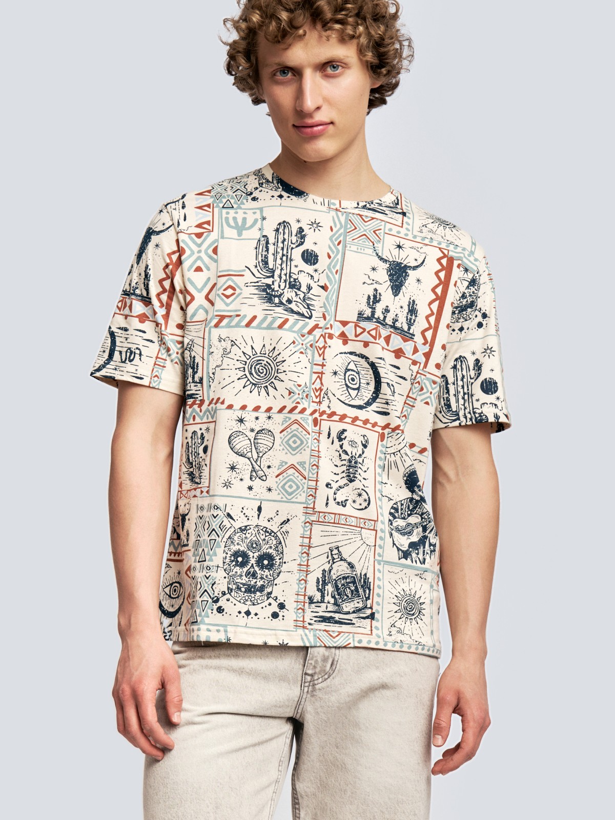 Футболка из хлопка с принтом