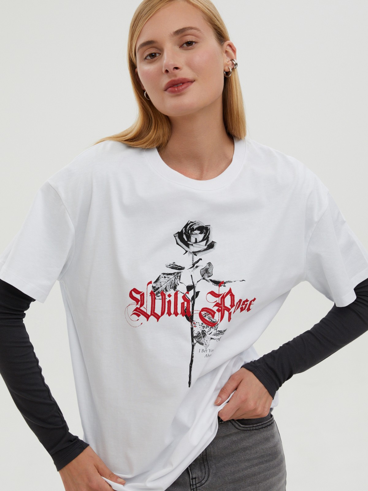 Футболка оверсайз из хлопка с принтом