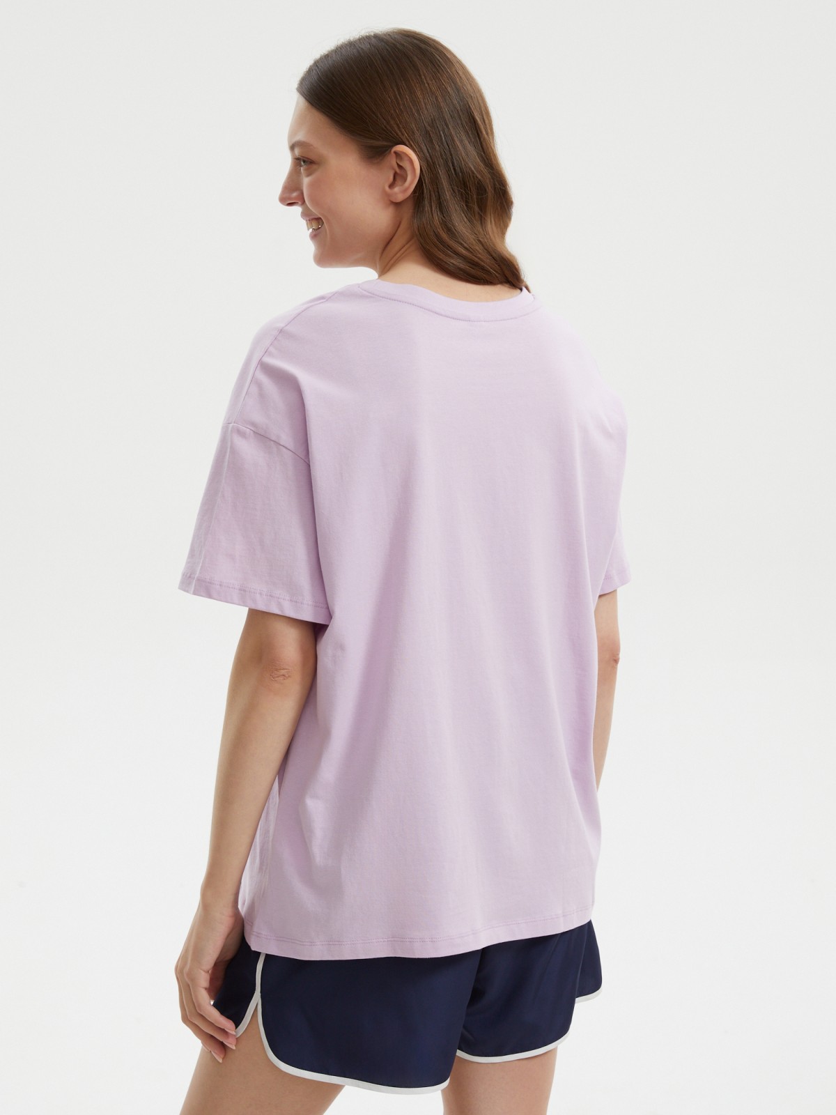 Футболка оверсайз из хлопка с надписью