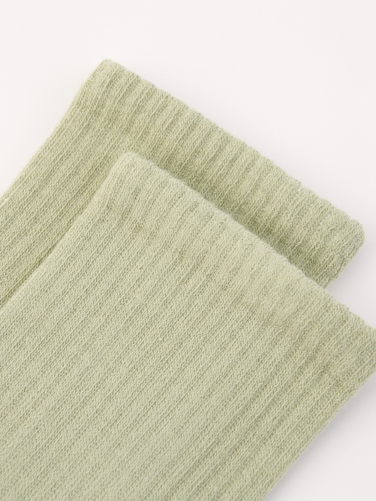 Высокие носки с резинкой в рубчик