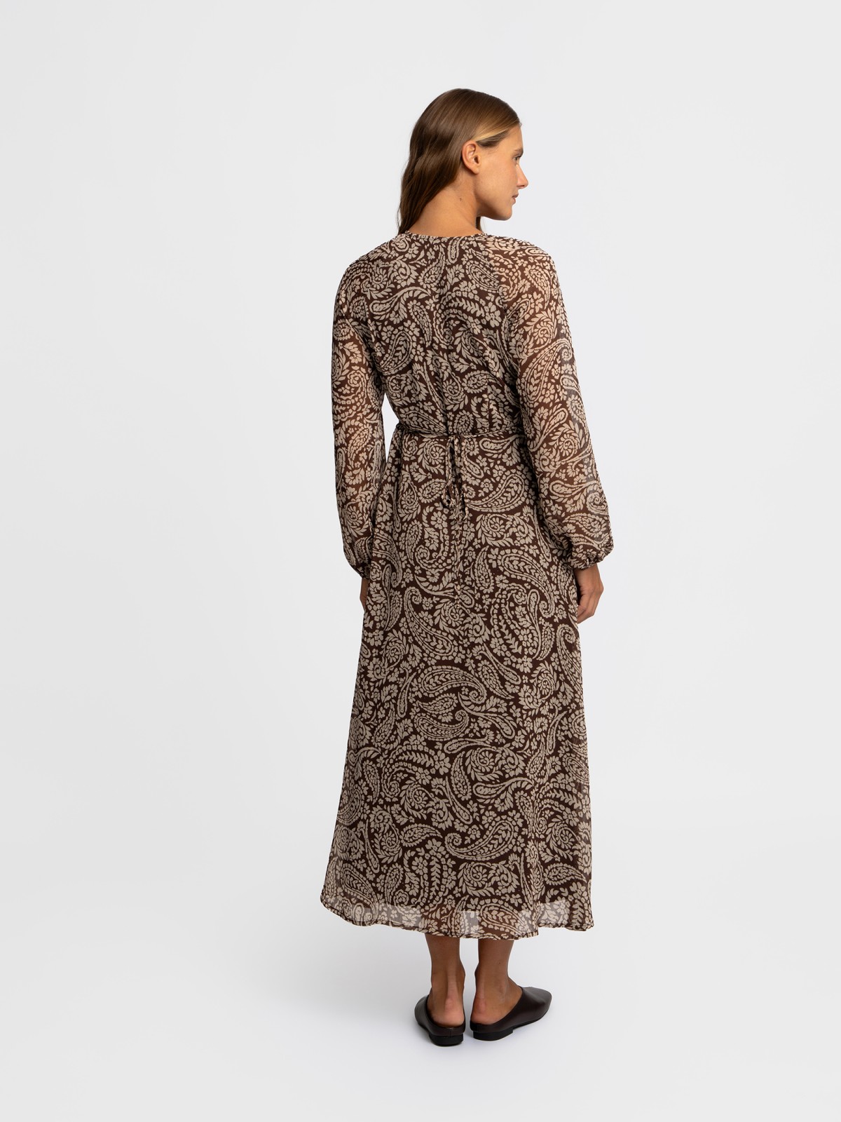 Платье макси из шифона