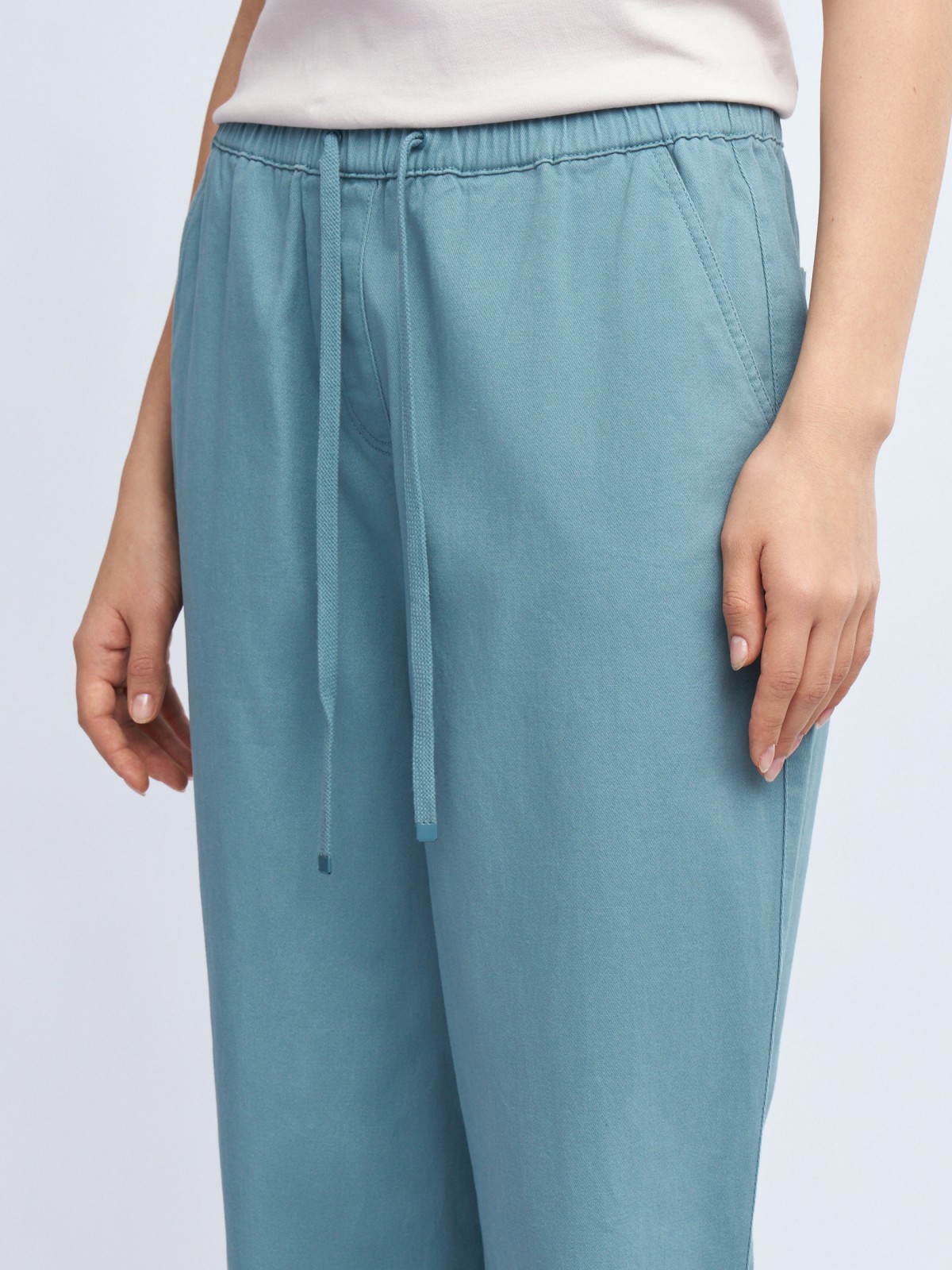 Брюки-джоггеры из хлопка на резинке