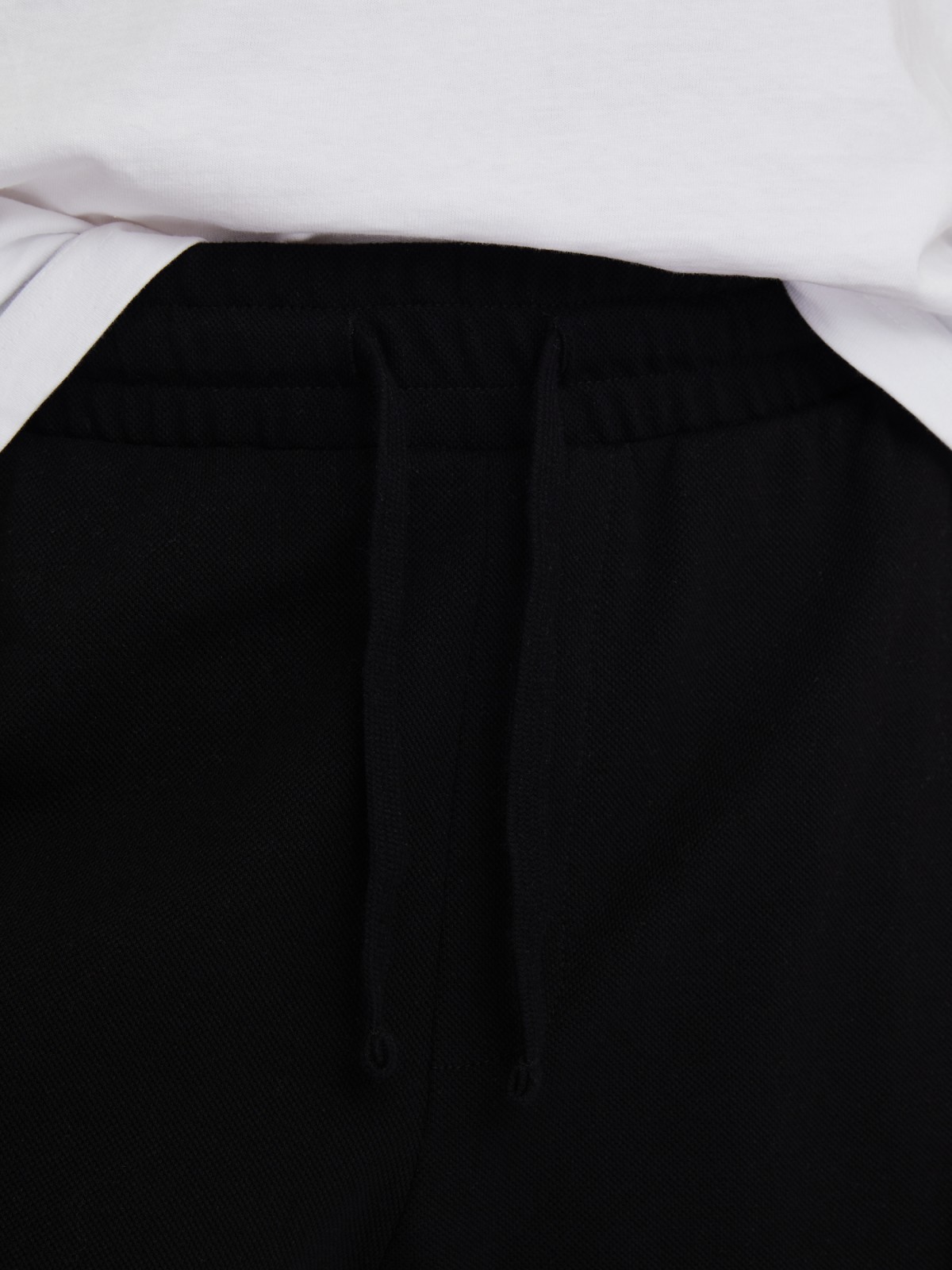 Трикотажные шорты из хлопка zolla 213237J1U012, цвет черный, размер XS - фото 5