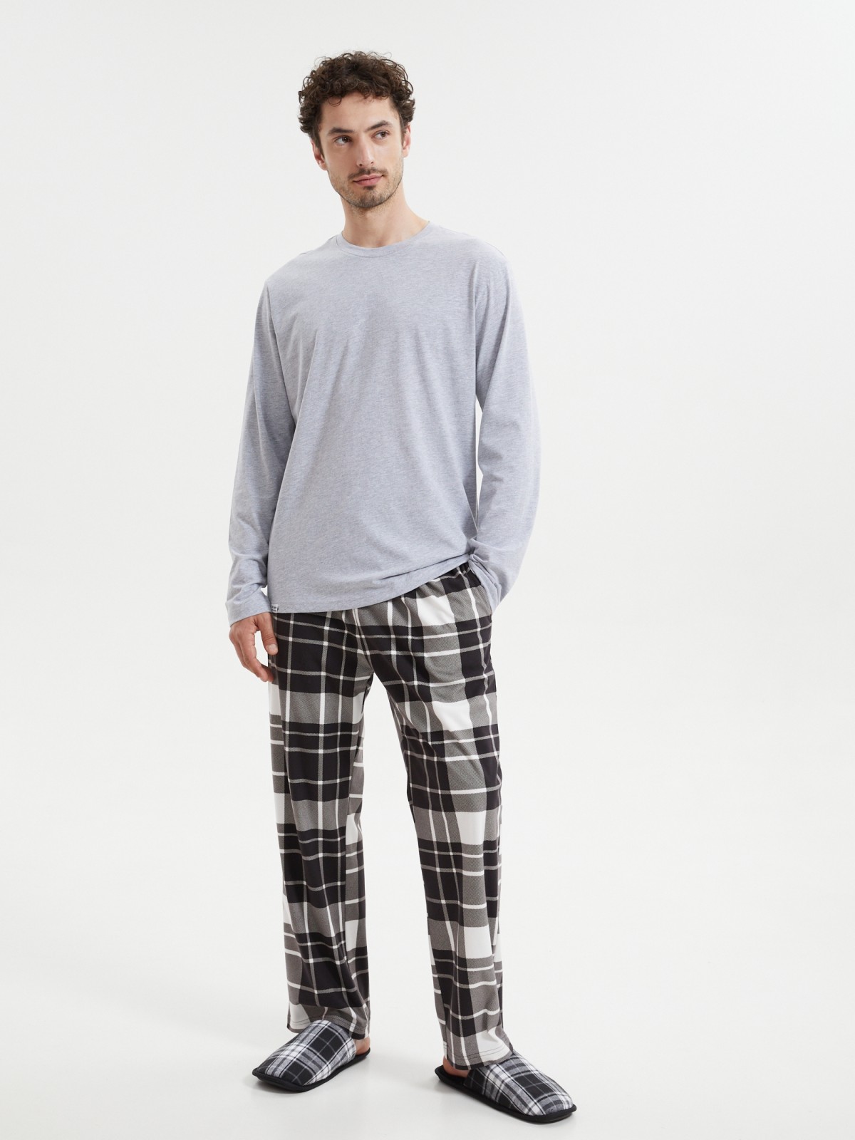 Брюки из флиса в клетку