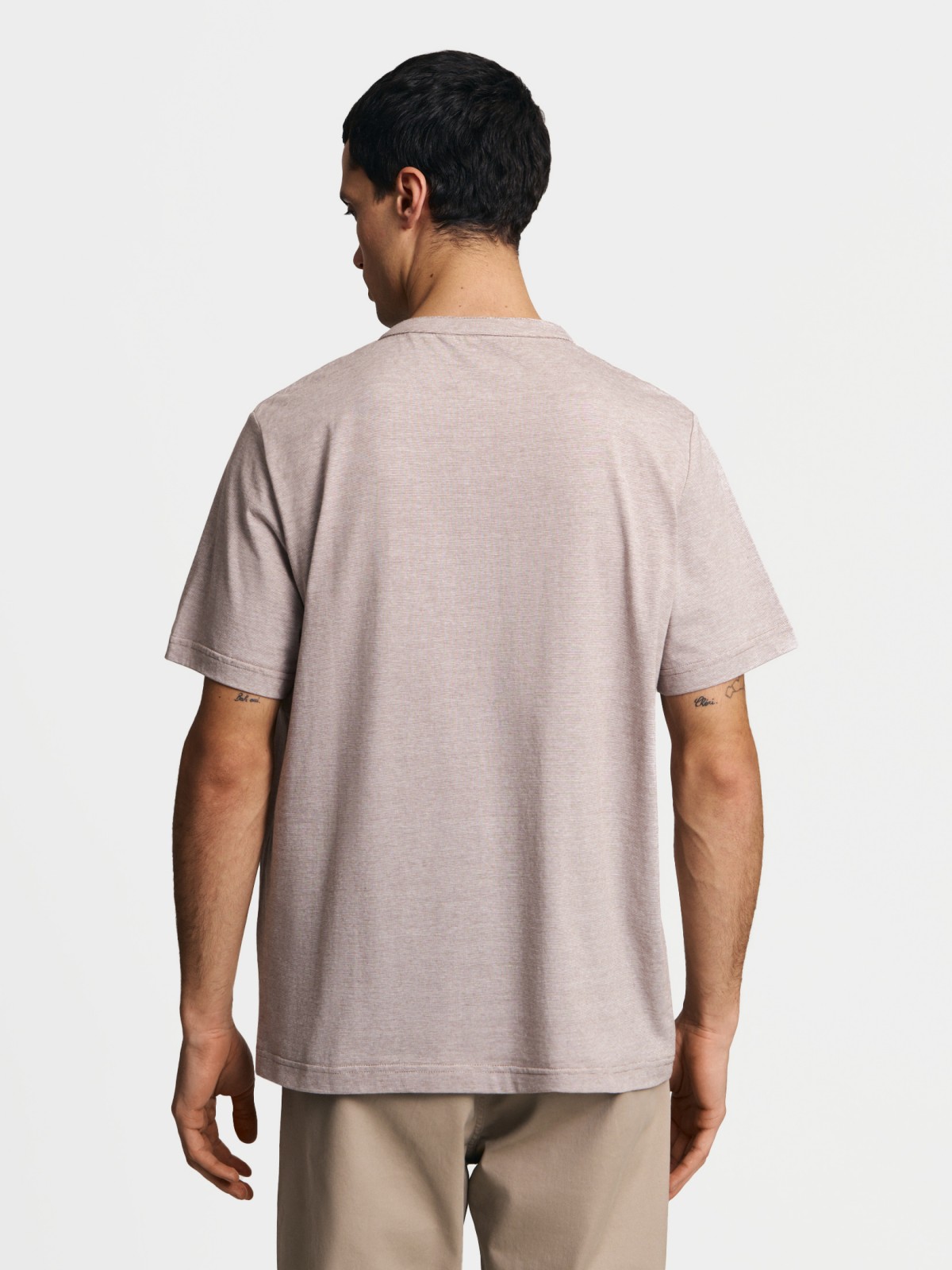 Футболка хенли из хлопка в полоску