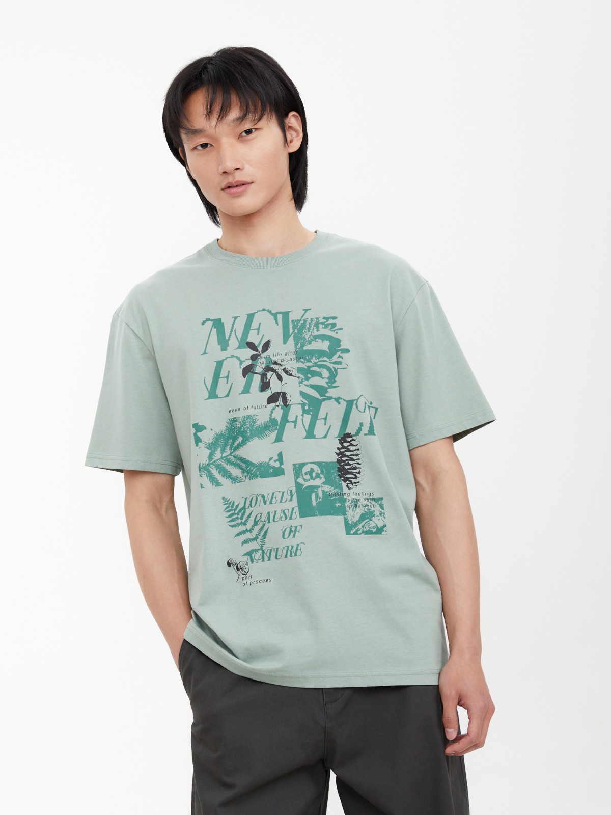 Футболка из хлопка с принтом