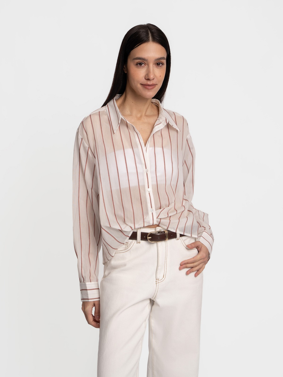 Блузка с  длинными рукавами