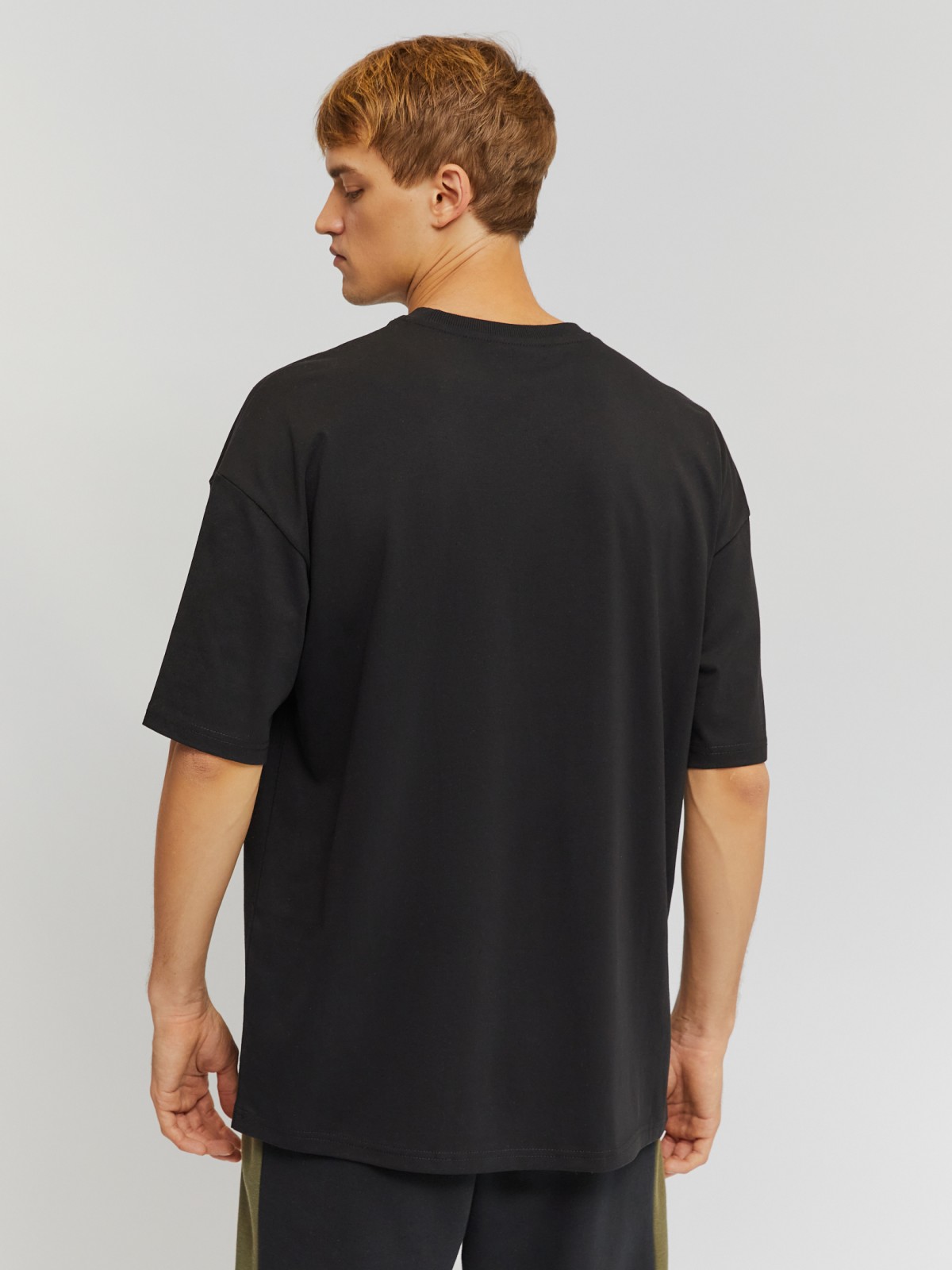 Футболка оверсайз силуэта из хлопка с надписью