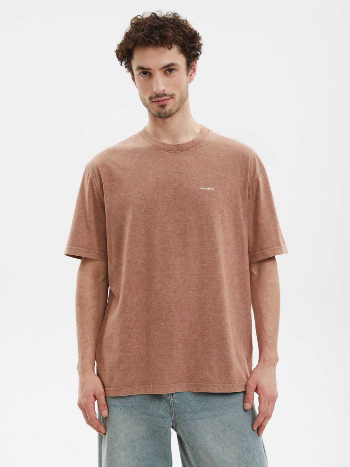 Трикотажная футболка с надписью