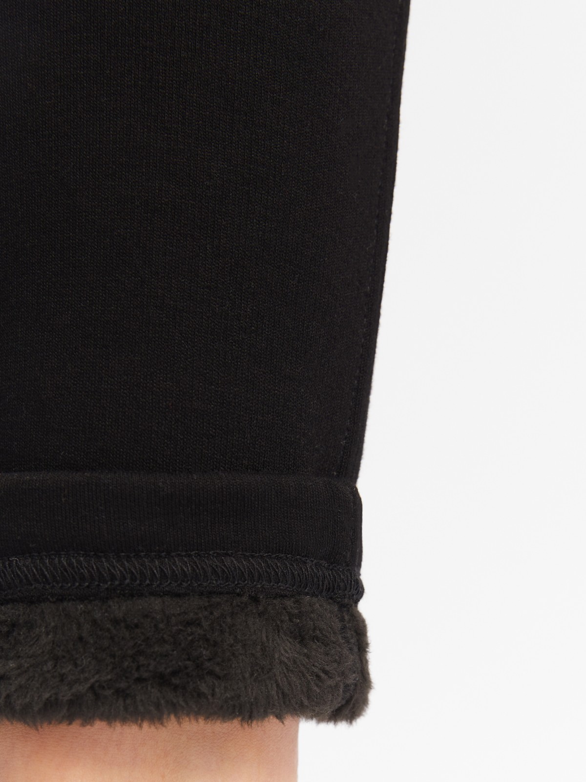 Утеплённые легинсы с начёсом и средней посадкой на талии zolla 02342769Y051, цвет черный, размер S - фото 6