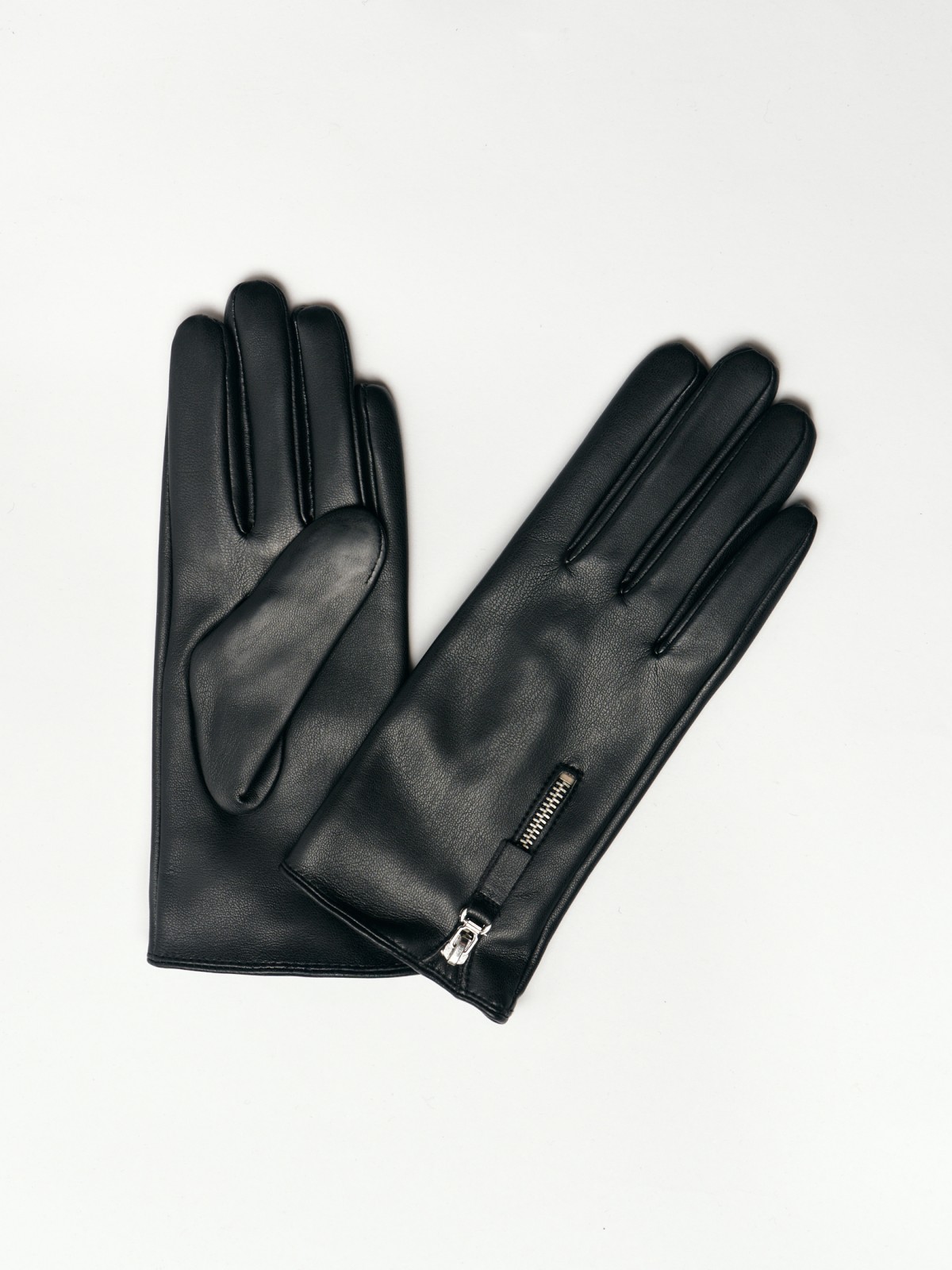 Утеплённый перчатки из экокожи